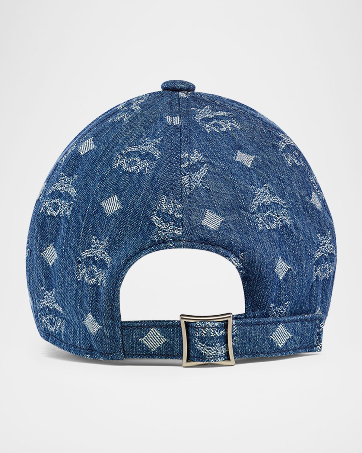 MCM Men 's Denim Monogram Baseball Cap