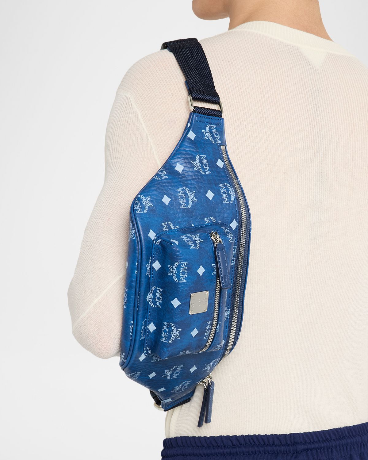 MCM Men 's Fursten Visetos Belt Bag