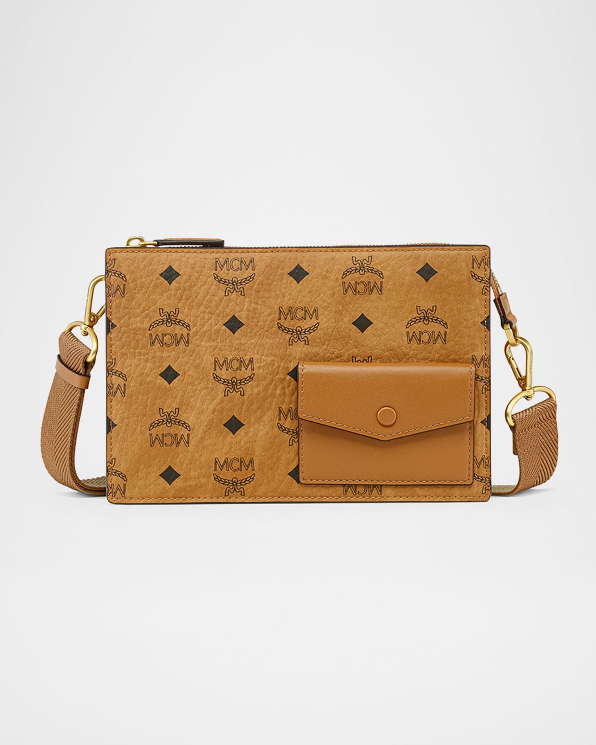MCM Men 's Aren Small Visetos Crossbody Bag