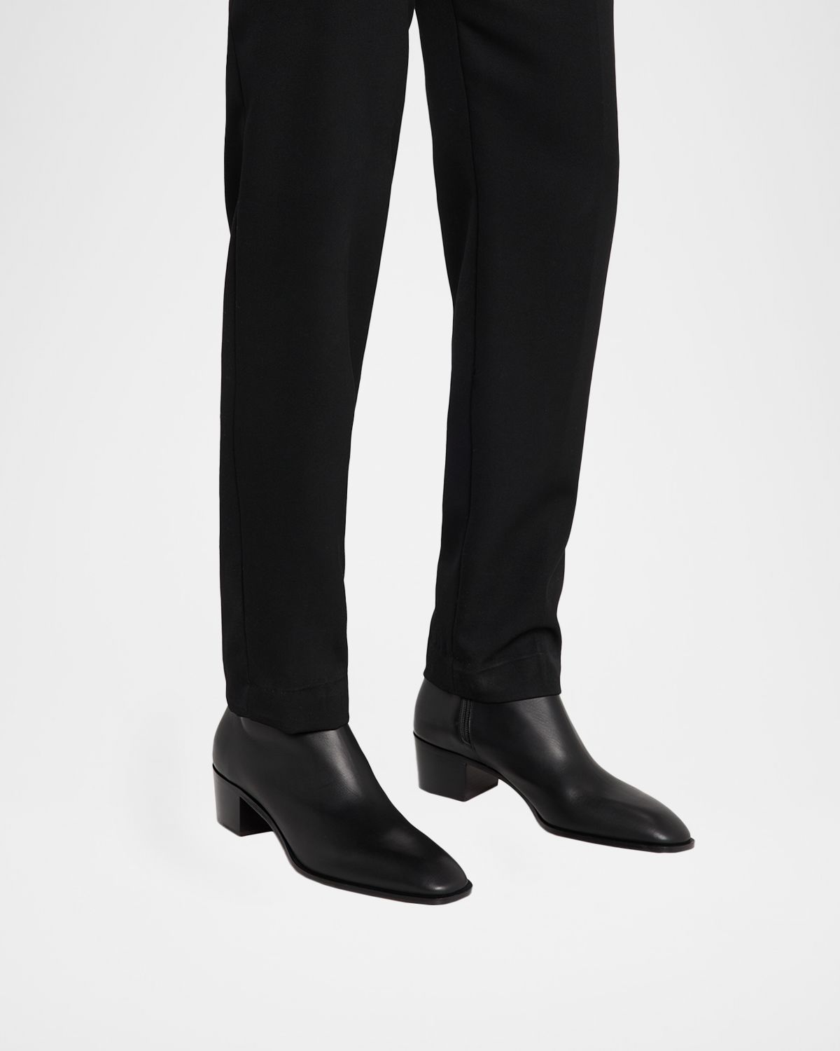 Christian Louboutin Men 's Ziggissimo Forever Leather Ankle Boots