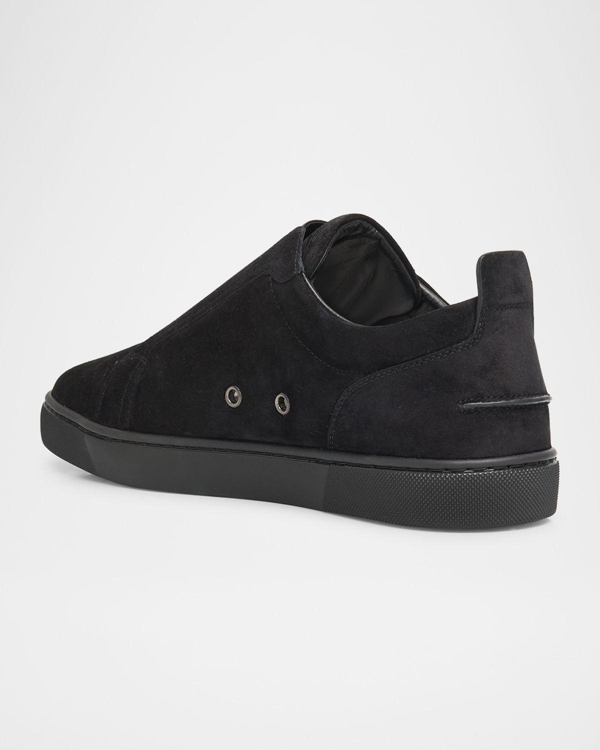 Christian Louboutin Men 's St Louis Suede Slip-On Sneakers
