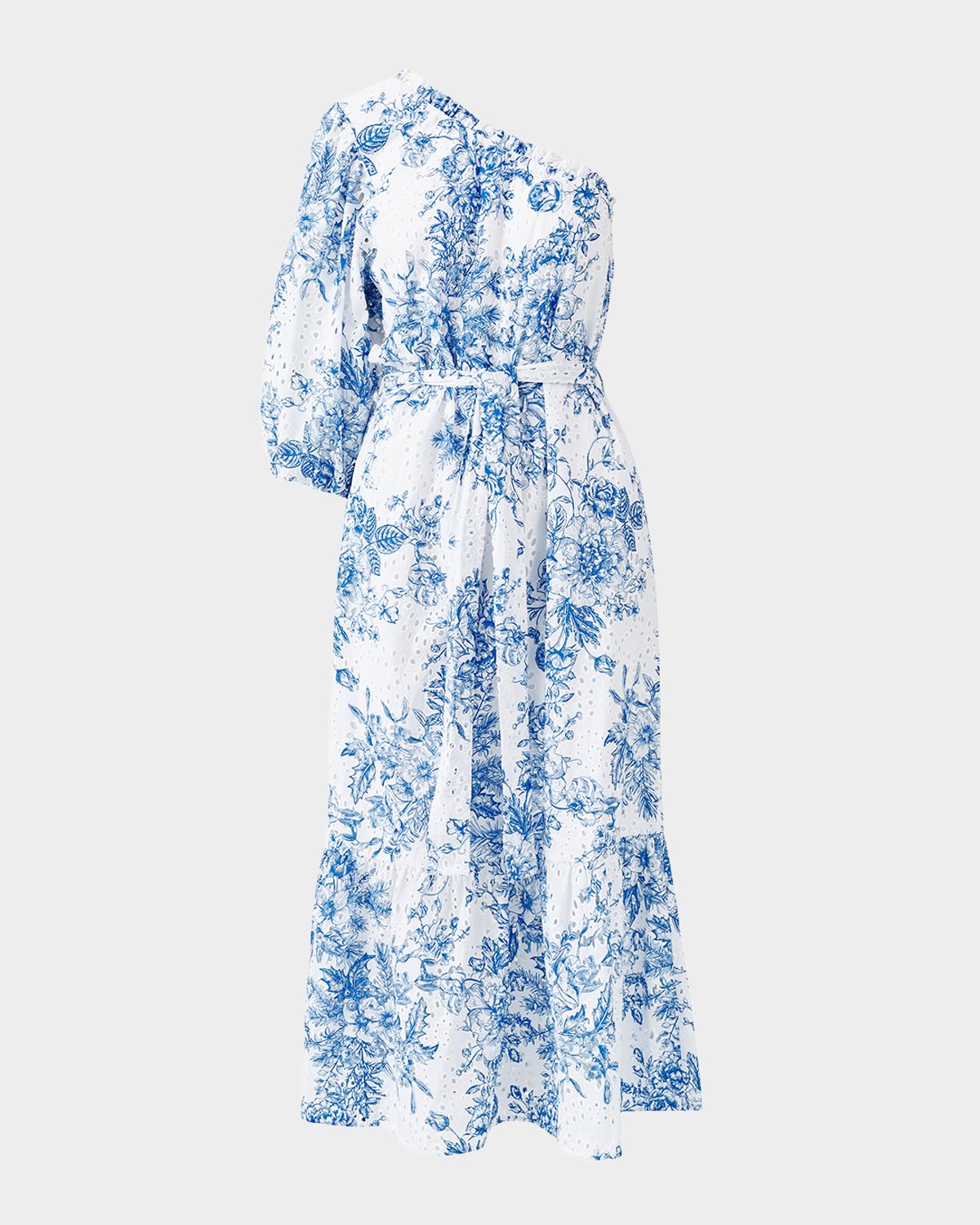 Melissa Odabash Autumn Asymmetric Eyelet Maxi Dress