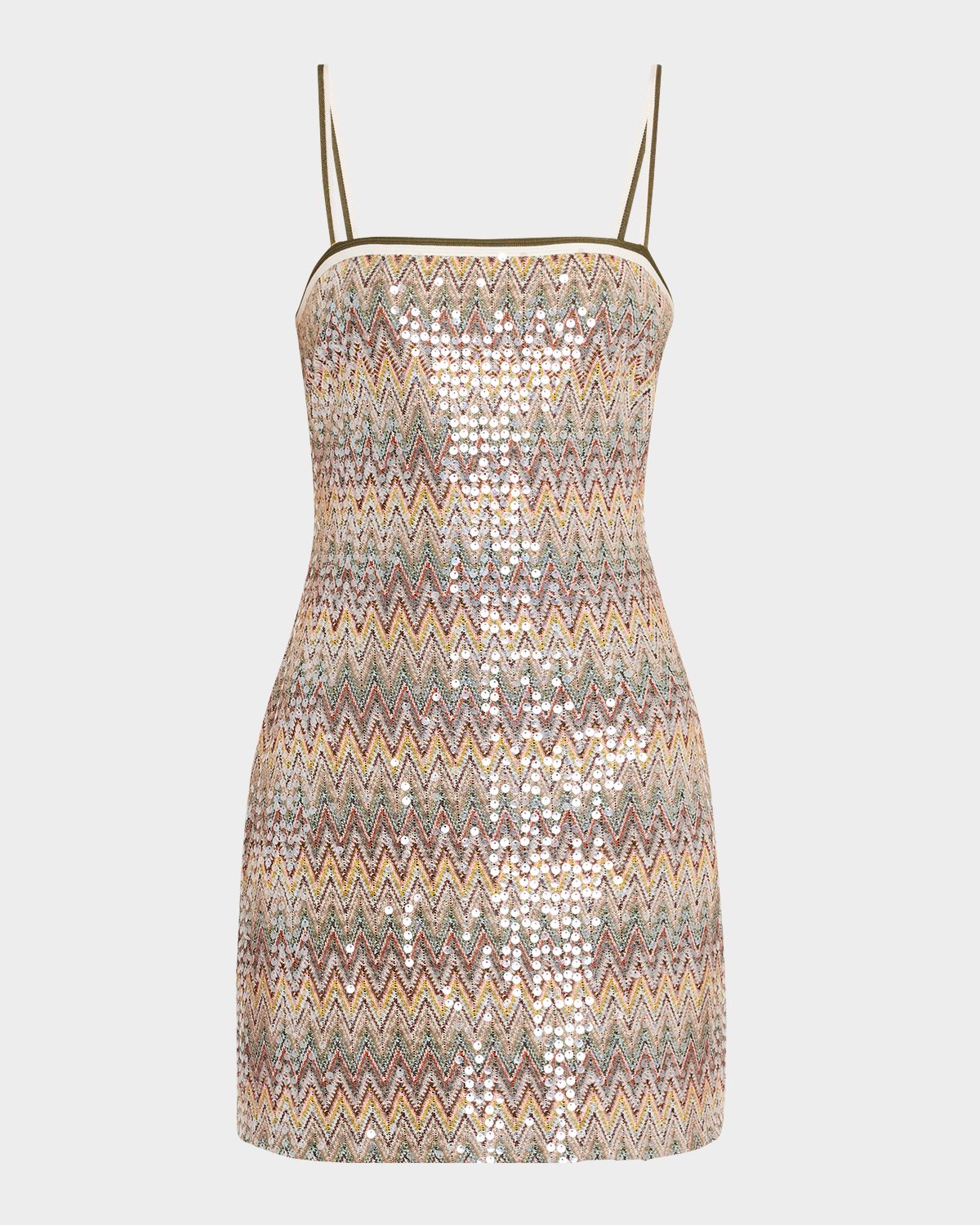 Ramy Brook Ivanna Sequined Chevron Mini Dress