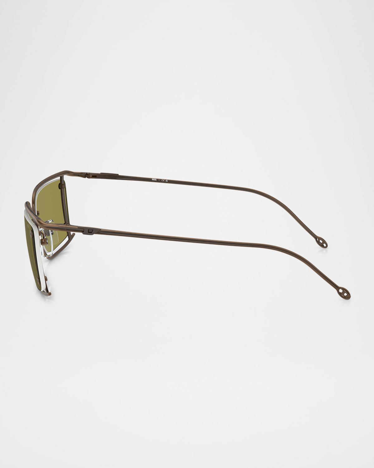 Diesel Men 's DL1002 Rectangular Sunglasses | Thumbnail 4