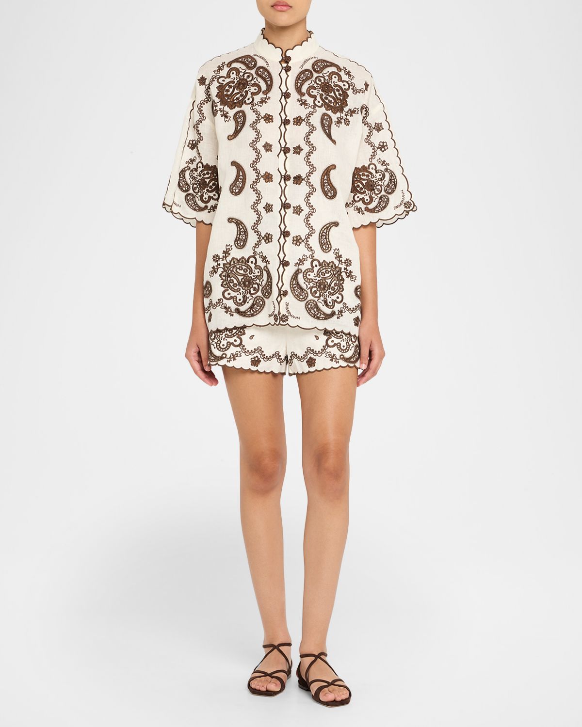 Zimmermann Ascension Embroidered Shirt