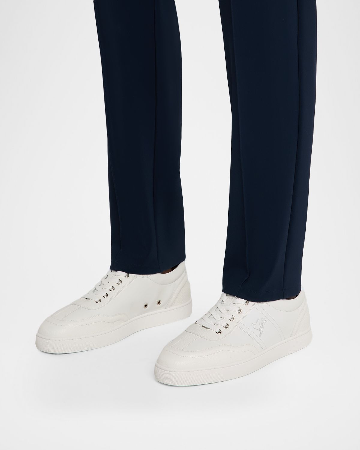 Christian Louboutin Men 's Retero Grained Leather Low-Top Sneakers