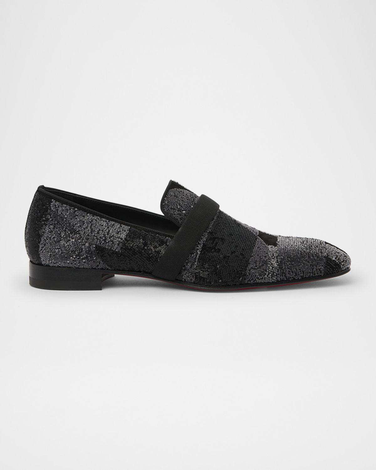 Christian Louboutin Men 's Dandydecotracks Sequin Red-Sole Loafers