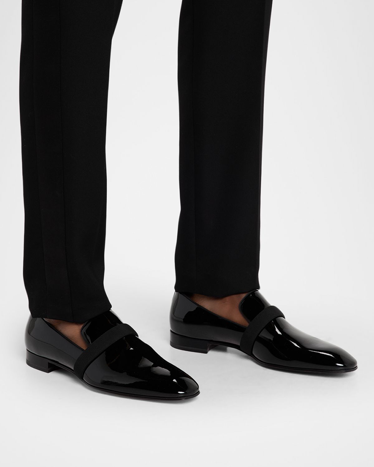 Christian Louboutin Men 's Dandydeco Red-Sole Patent Loafers