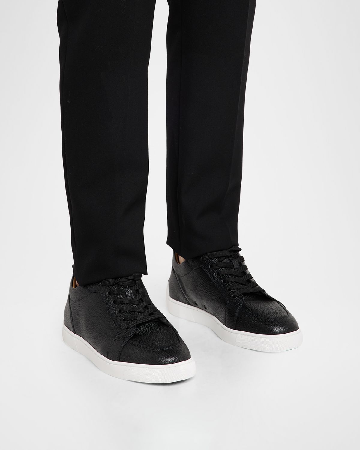 Christian Louboutin Men 's Rantulow Leather Low-Top Sneakers