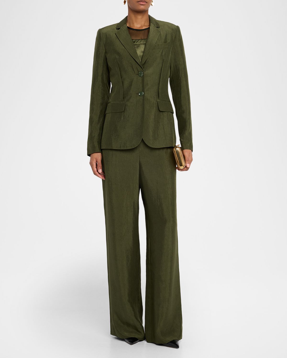 Jason Wu Collection Organza And Crinkled Satin T-Shirt