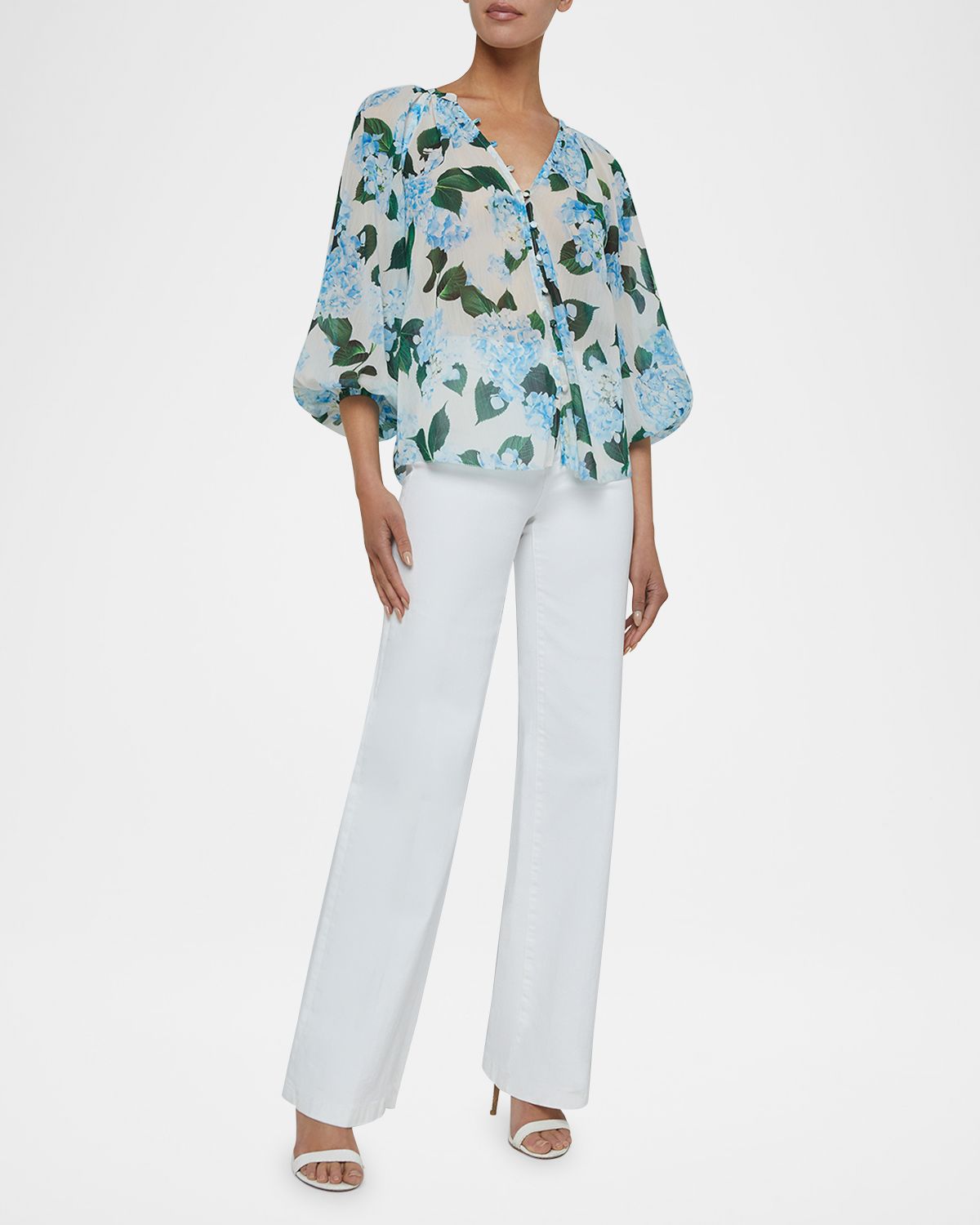 L 'Agence Teagan Dolman-Sleeve Blouse