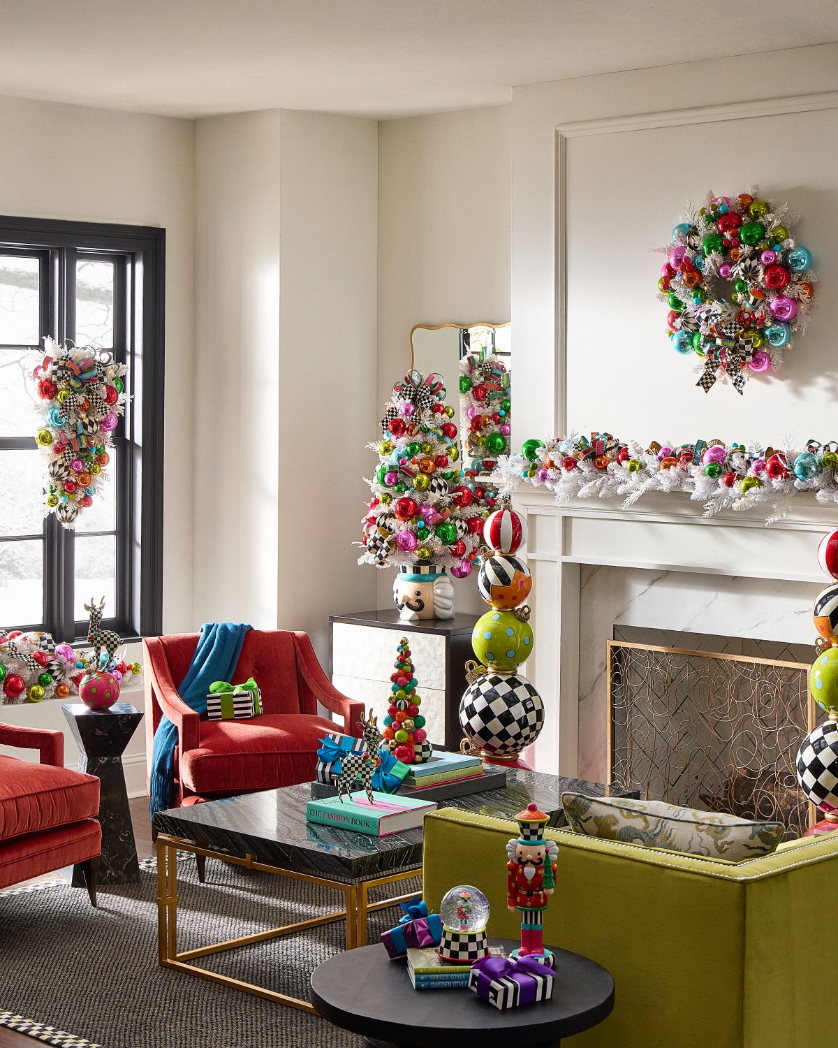 MacKenzie-Childs 55" Confetti Christmas Mantle Garland