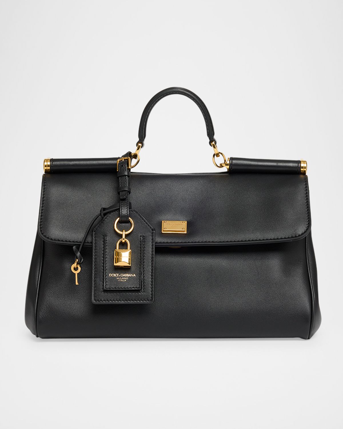 Dolce & Gabbana My Sicily Leather Top-Handle Bag