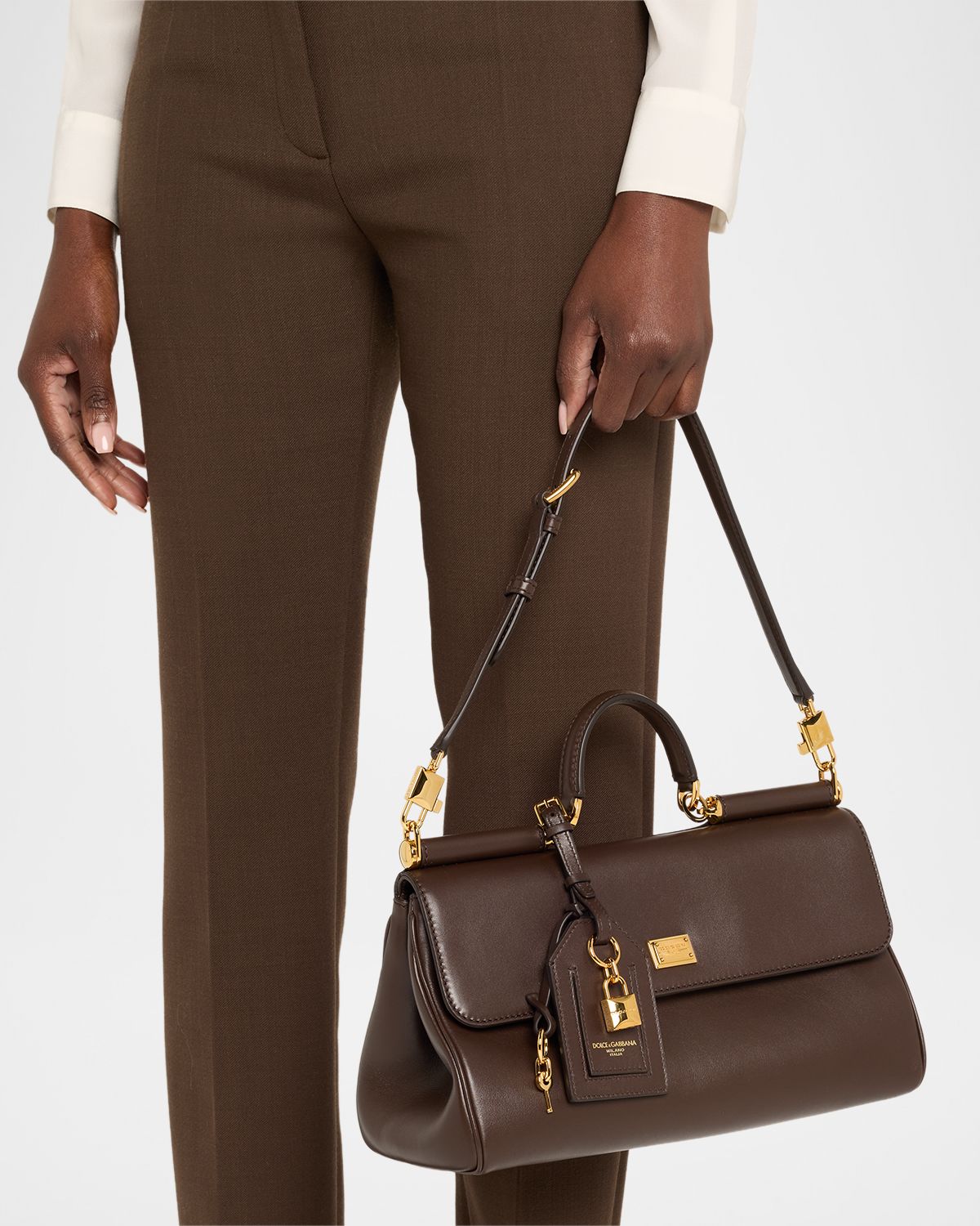 Dolce & Gabbana My Sicily Leather Top-Handle Bag | Thumbnail 6