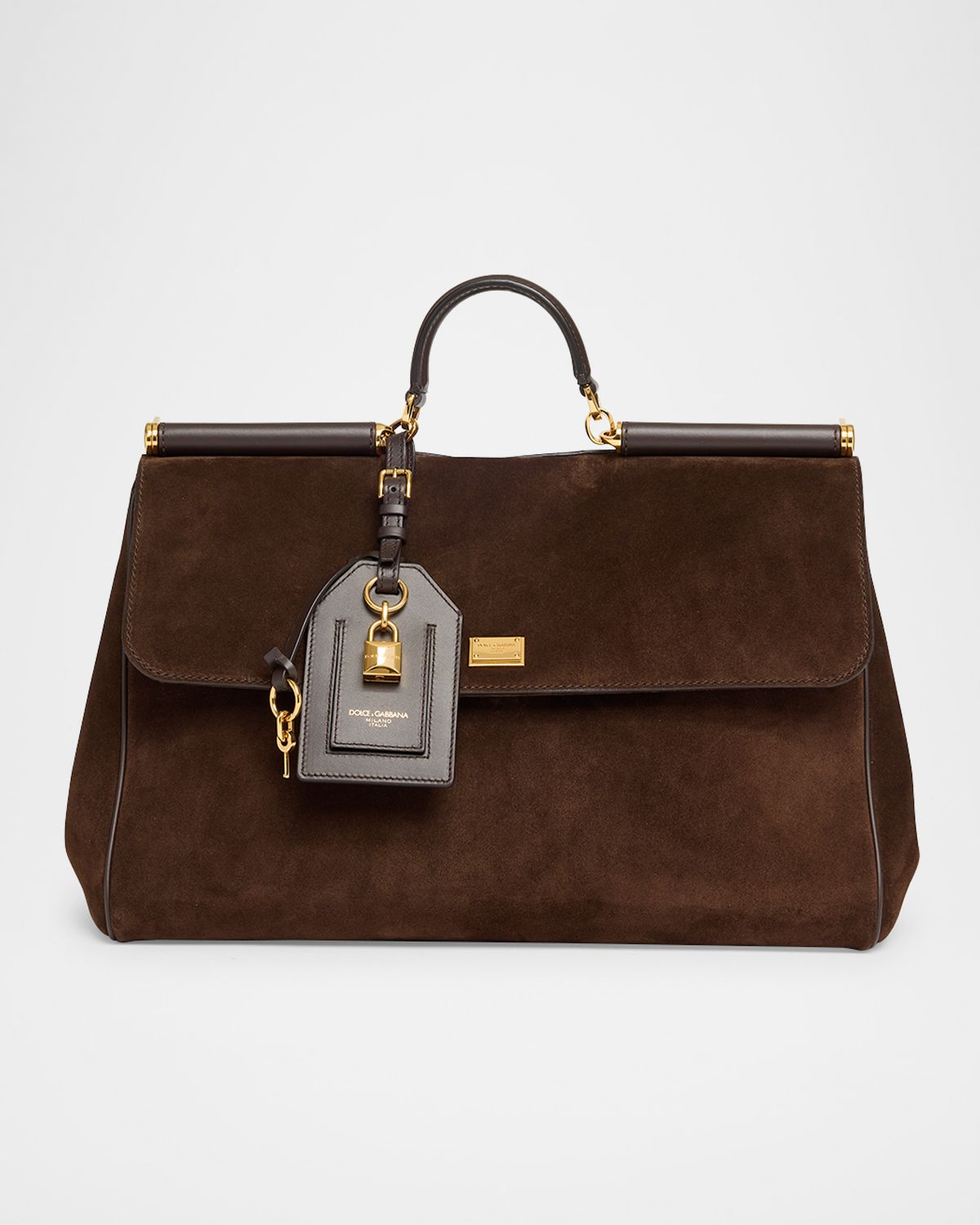 Dolce & Gabbana My Sicily Suede Top-Handle Bag