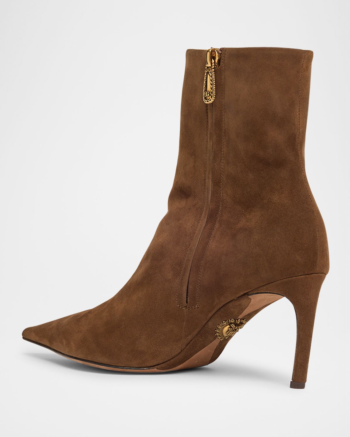 Dolce & Gabbana Devotion Suede Stiletto Ankle Booties