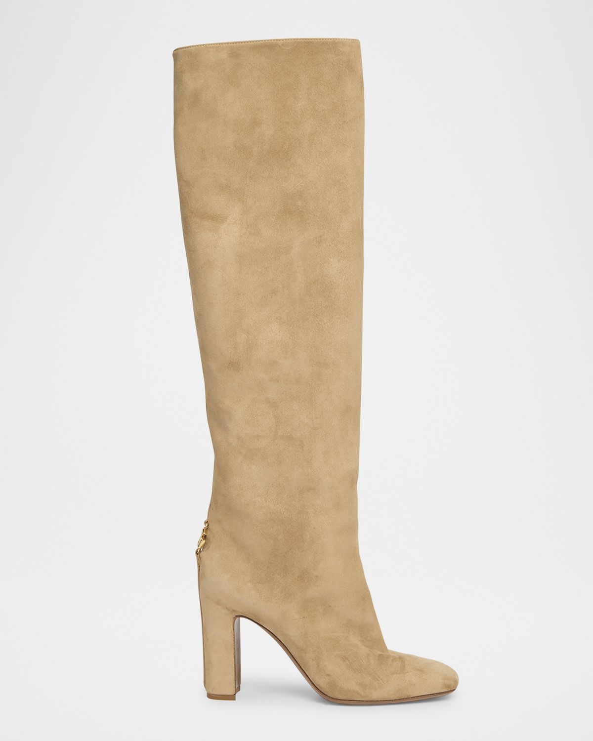 Dolce & Gabbana Suede Block-Heel Knee Boots