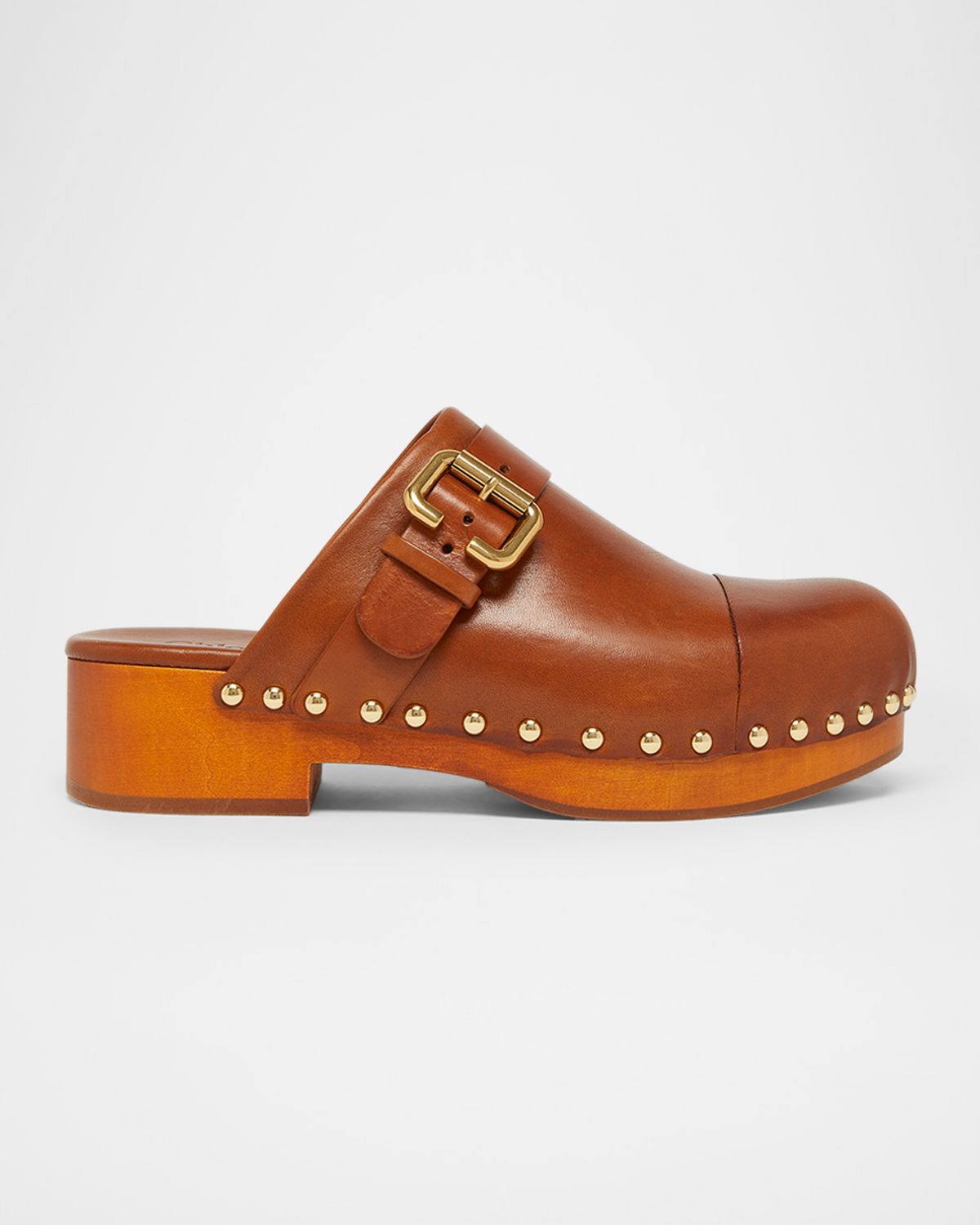 Chloe Jeannette Calf Leather Buckle Clogs | Thumbnail 7