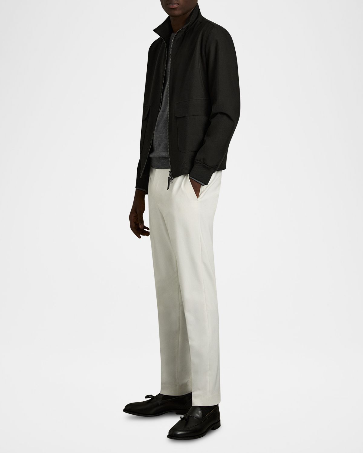 Reiss Men 's Funnel-Neck Zip Jacket