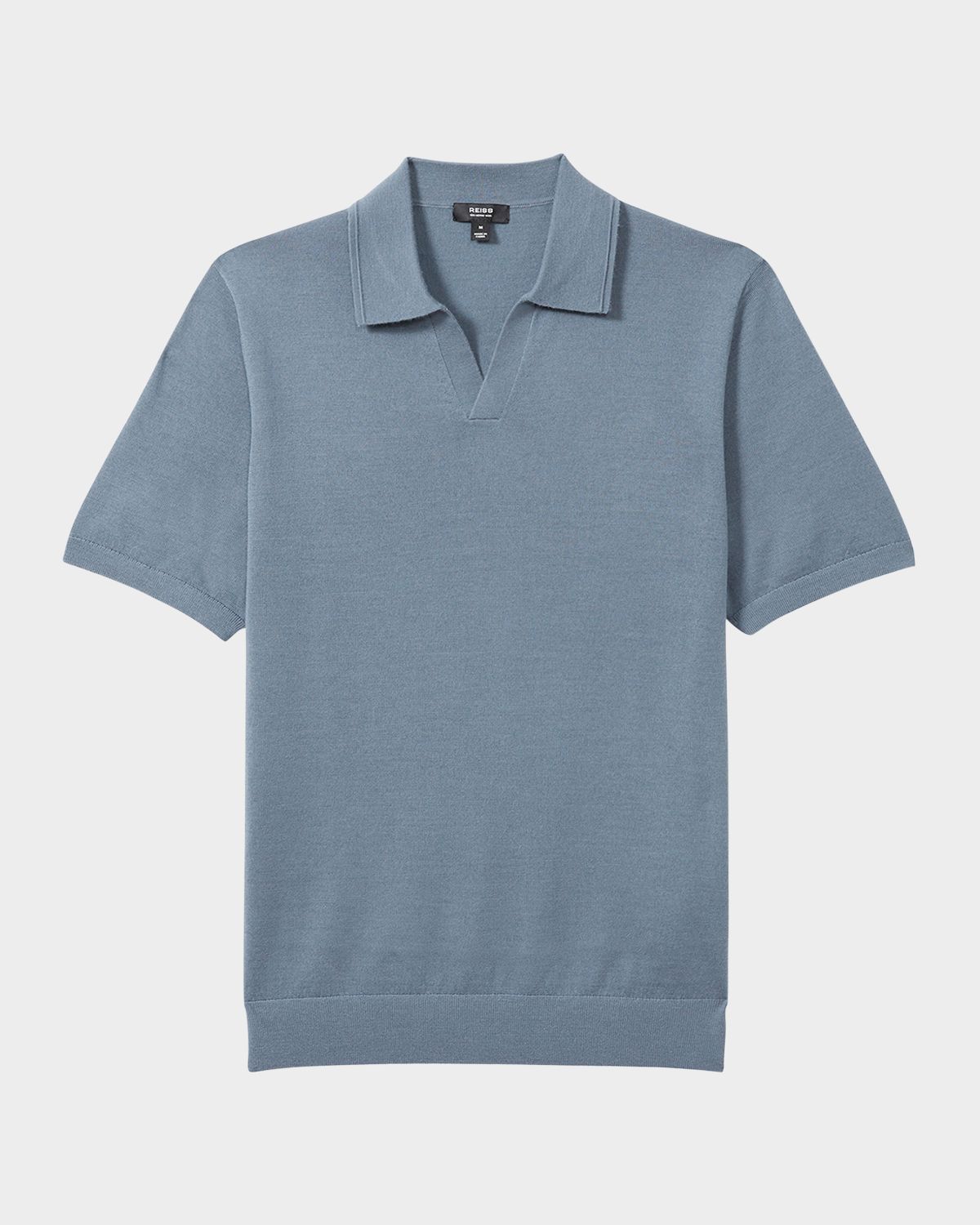 Reiss Men 's Duchie Merino Wool Open Collar Polo Shirt | Thumbnail 6 Reiss Men 's Duchie Merino Wool Open Collar Polo Shirt | Thumbnail 6