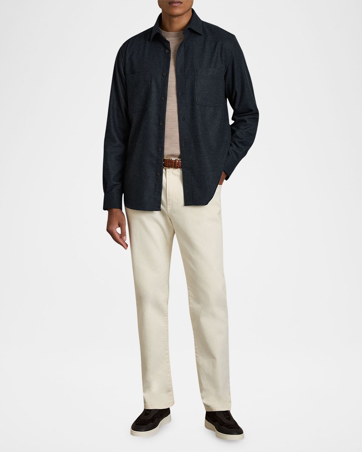 Reiss Men 's Crawford Twin-Pocket Overshirt