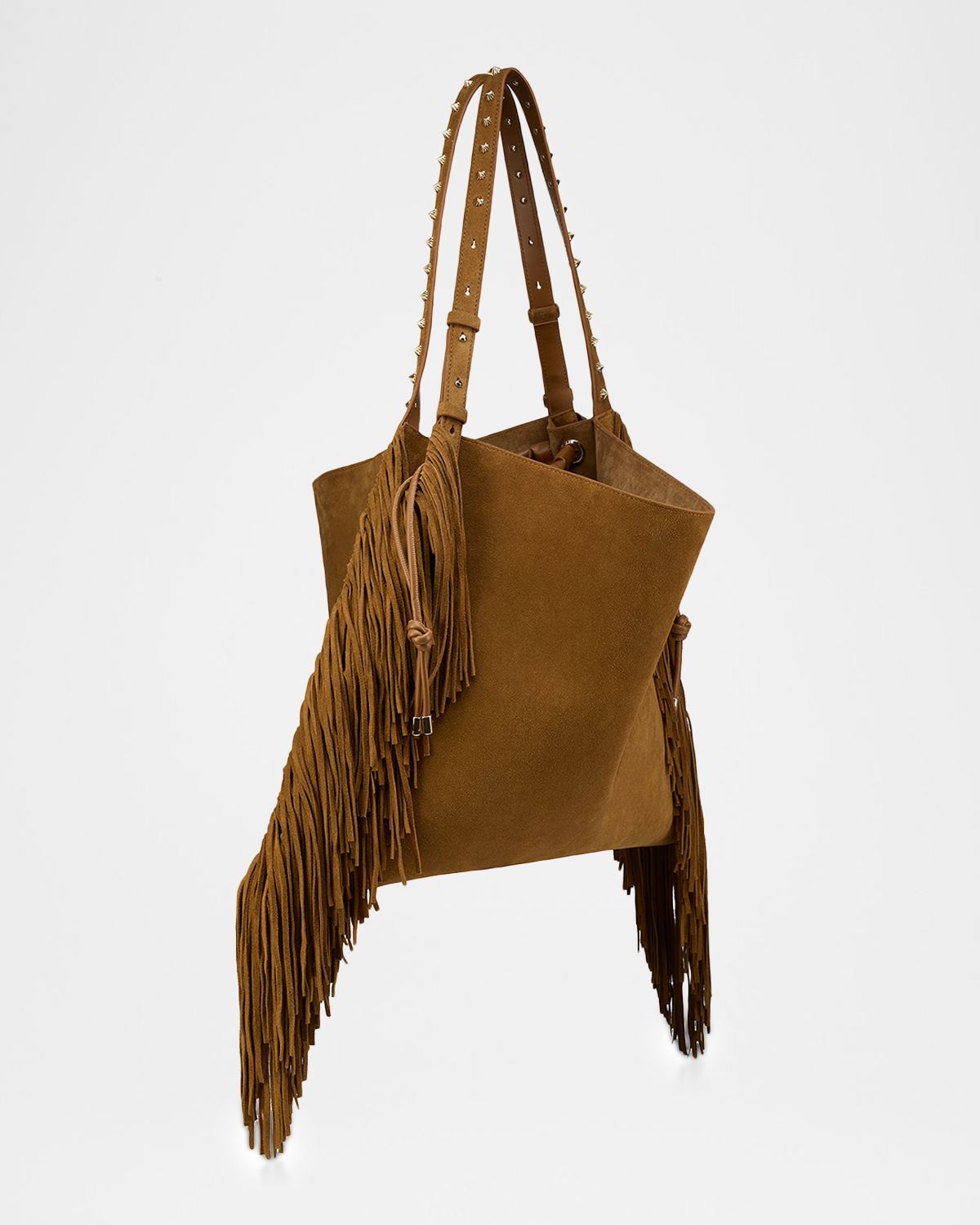 Christian Louboutin Baggy Fringed Tote Bag in Suede