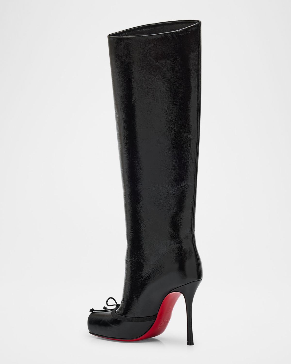 Christian Louboutin 100mm Cassia Nodo Leather Knee Boots