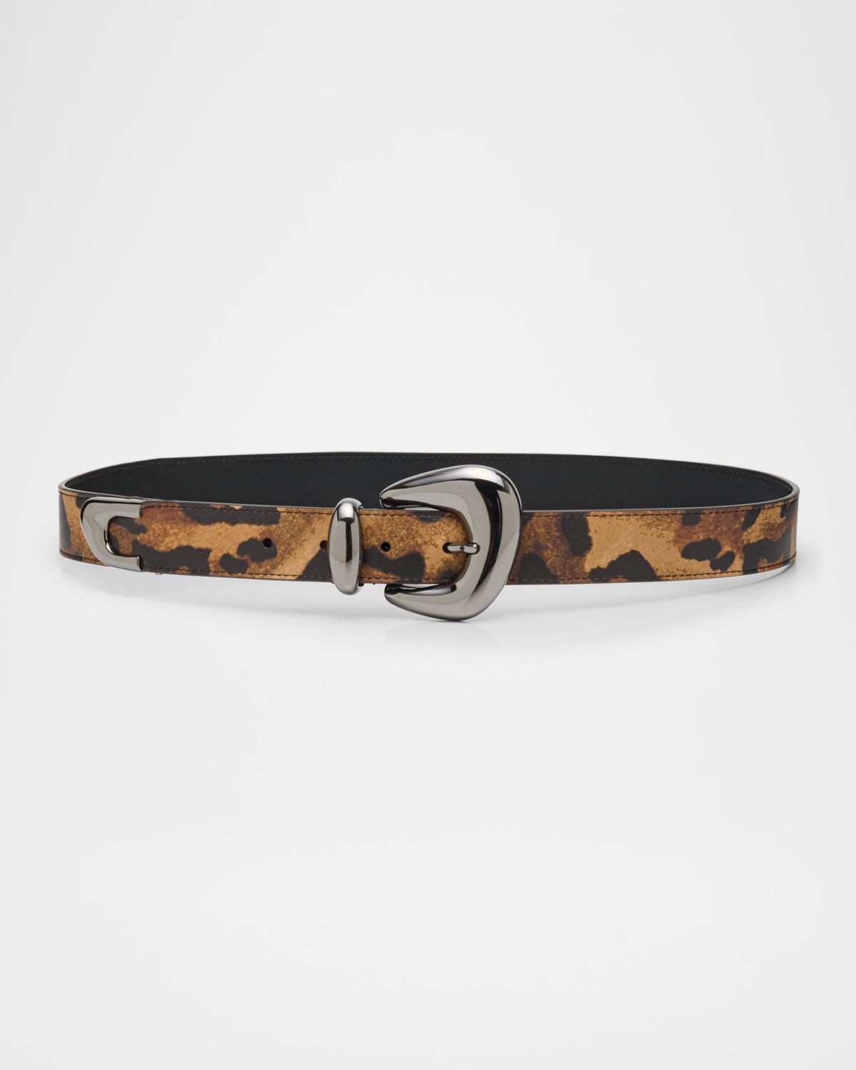 Christian Louboutin Bubble Bengali-Print Leather Belt
