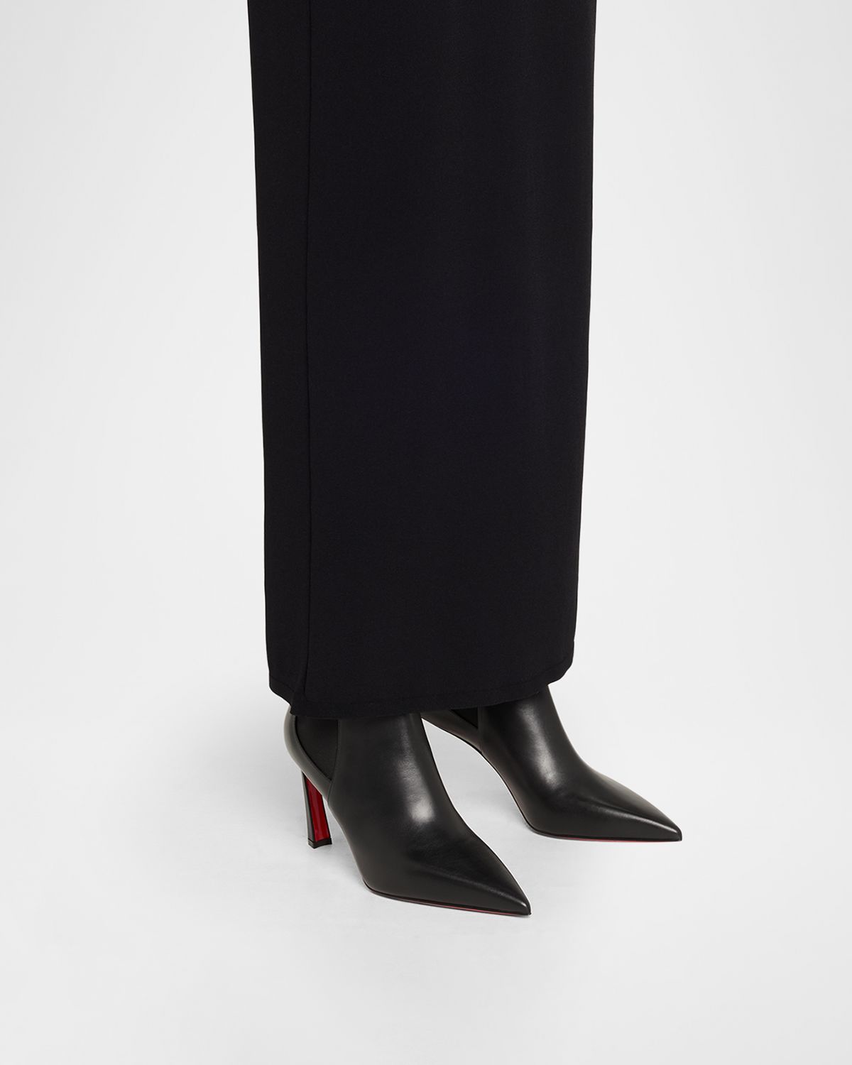 Christian Louboutin 85mm Condodo Leather Ankle Boots