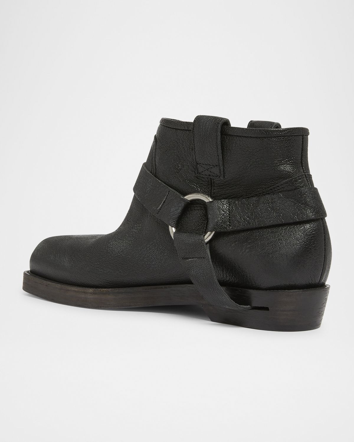 Balmain Men 's Biker Calfskin Ankle Boots