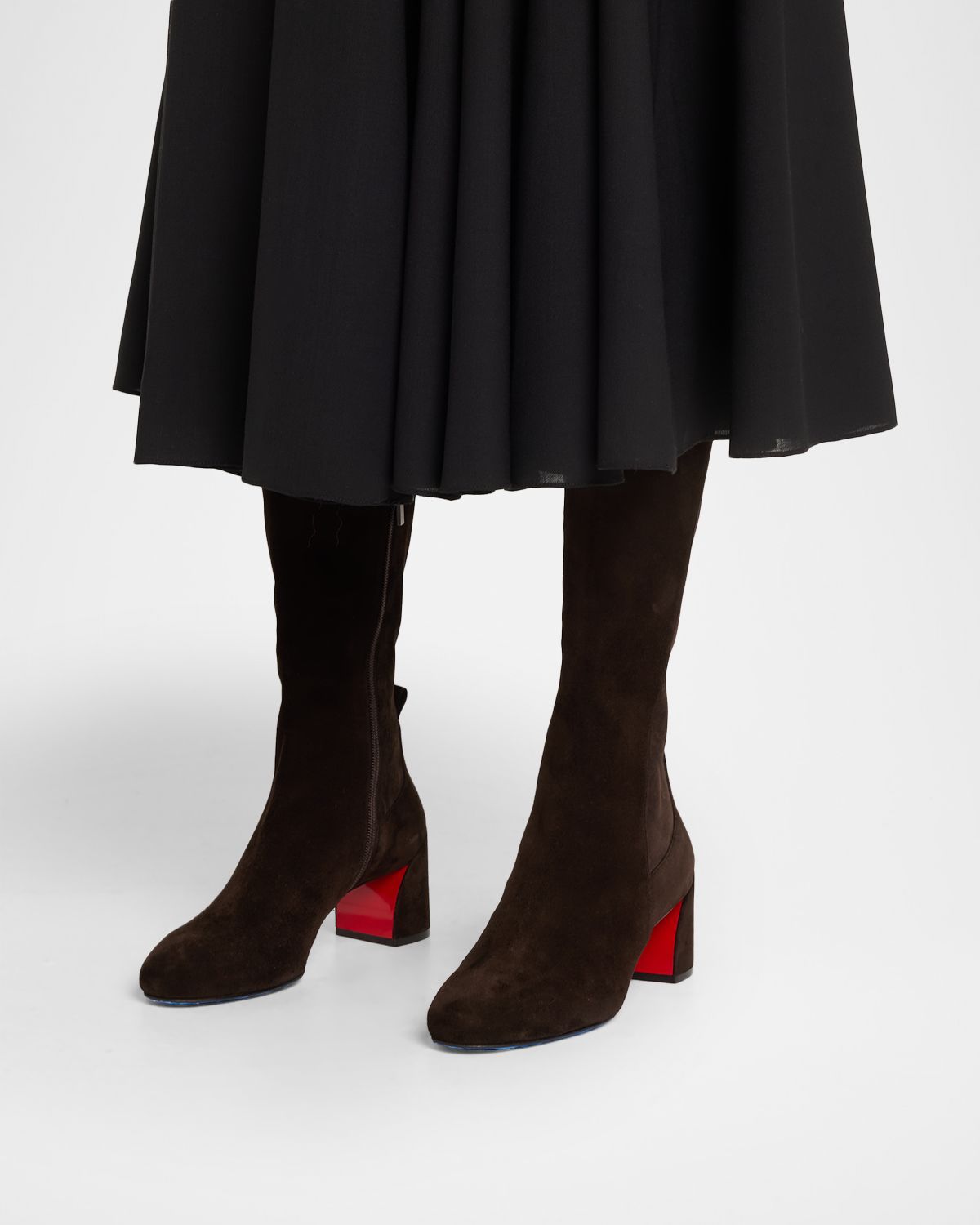 Christian Louboutin 55mm Jane Botta Suede Knee-High Boots