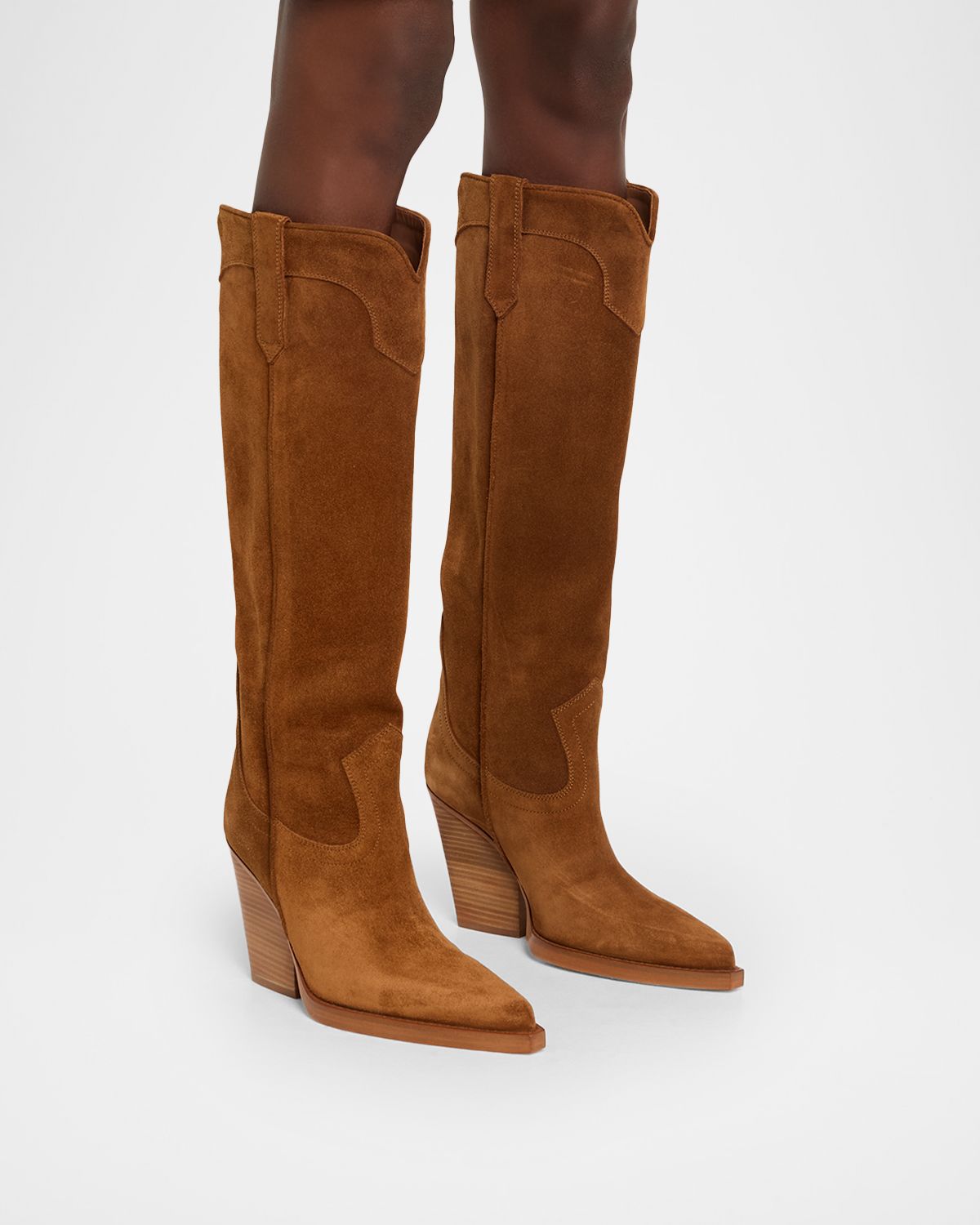 Paris Texas El Dorado Suede Knee-High Boots