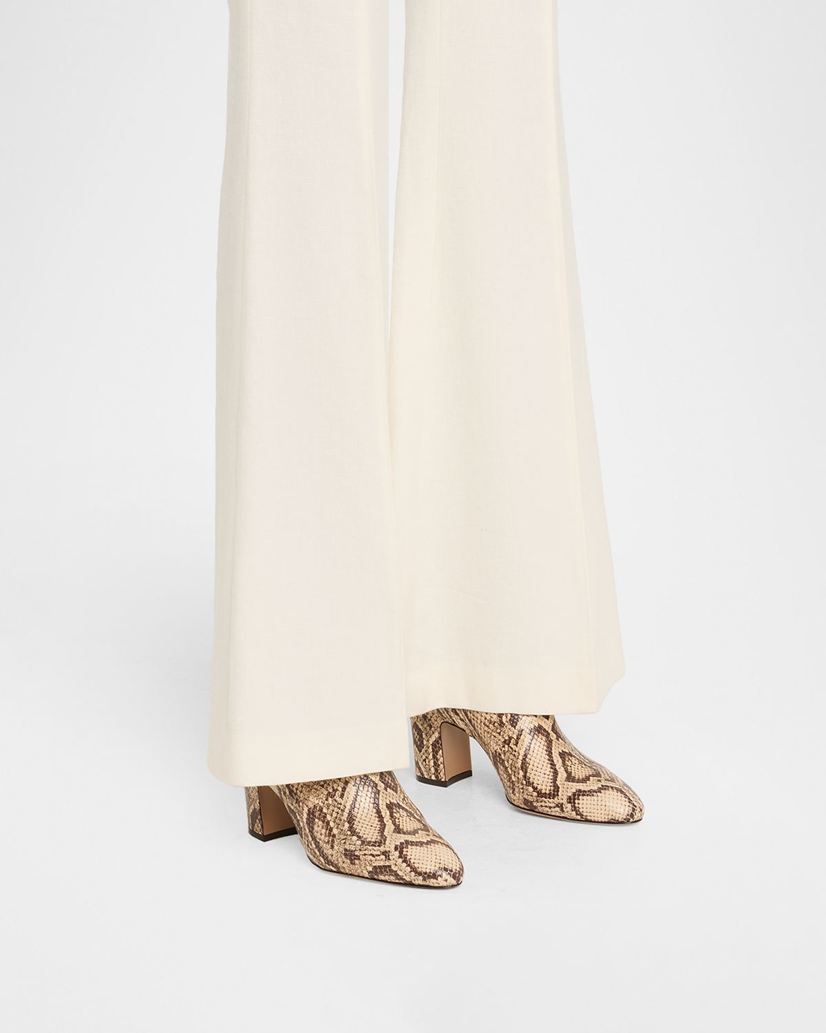 Paris Texas Lavinia Snake-Embossed Leather Ankle Boots