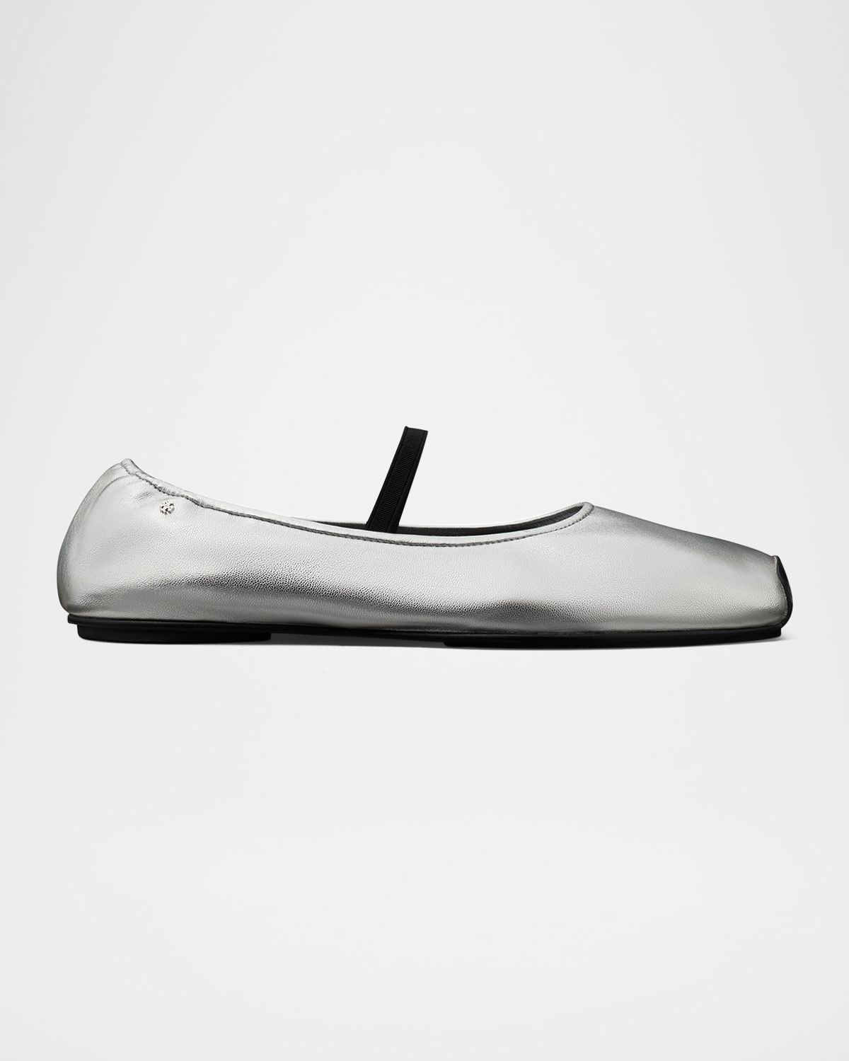 Tory Burch Runway Metallic Leather Ballerina Flats