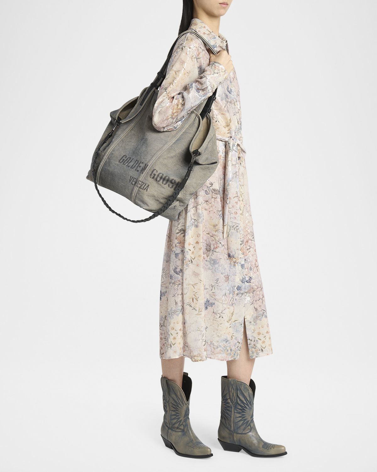 Golden Goose 24/7 Faded Canvas Tote Bag
