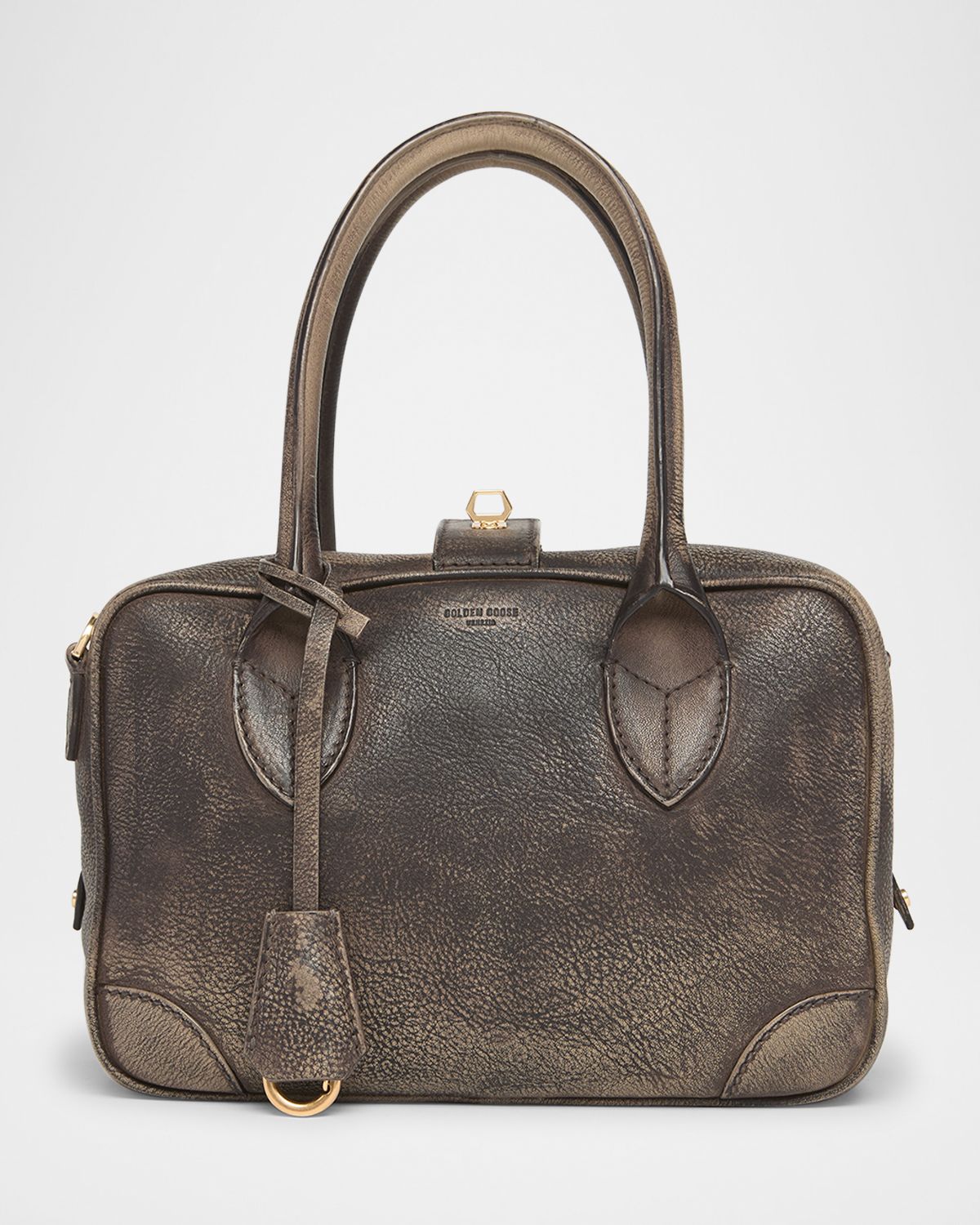 Golden Goose Vita Faded Leather Shoulder Bag