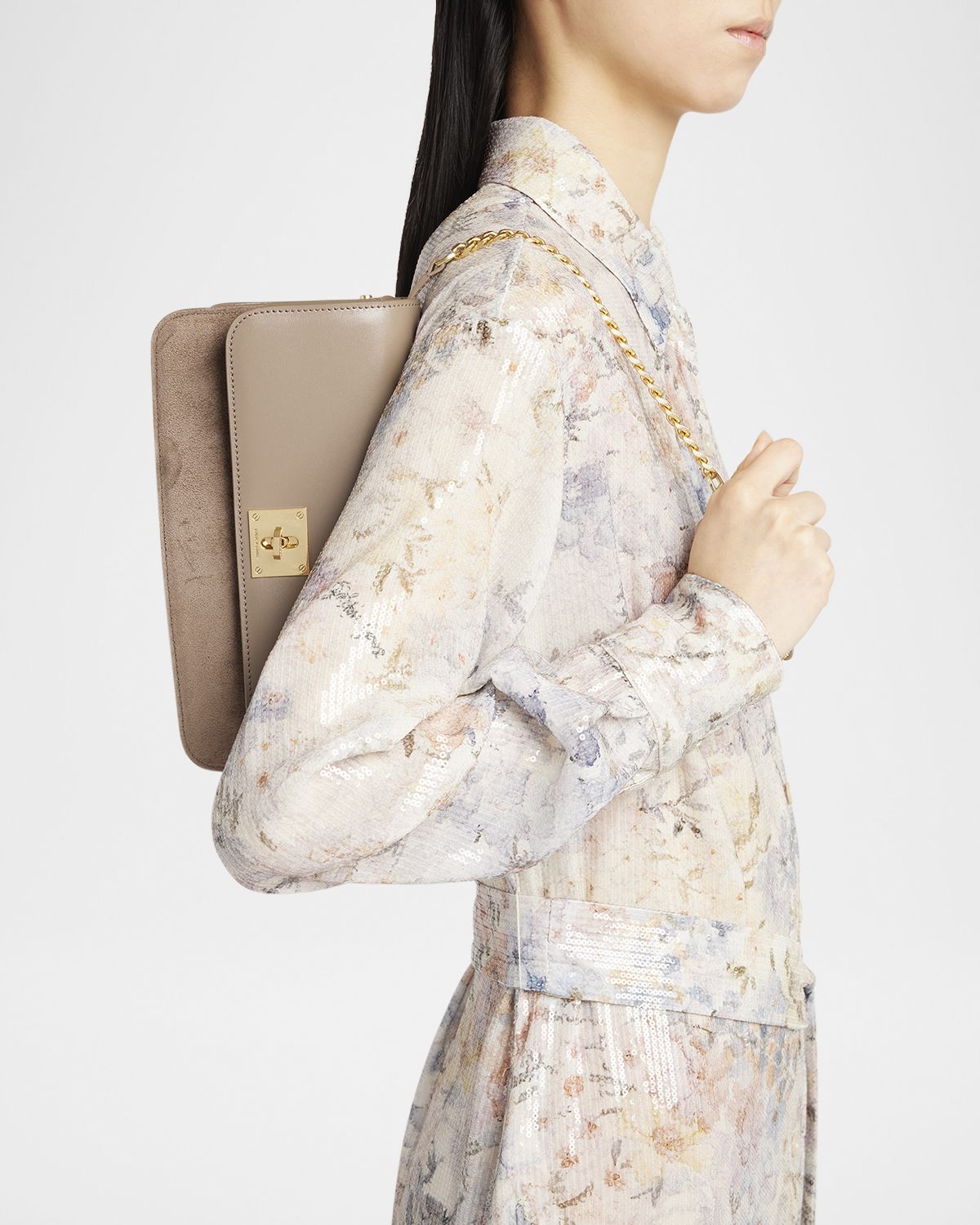 Golden Goose Gioia Flap Leather Shoulder Bag