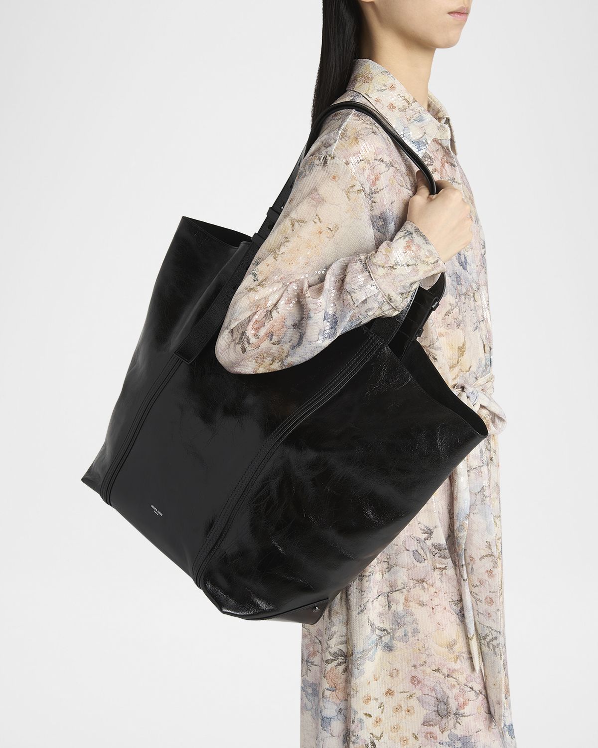 Golden Goose 24/7 Shiny Leather Shopper Tote Bag