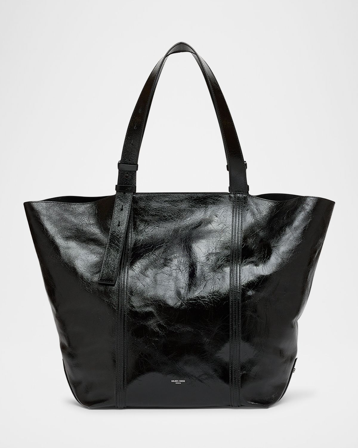 Golden Goose 24/7 Shiny Leather Shopper Tote Bag