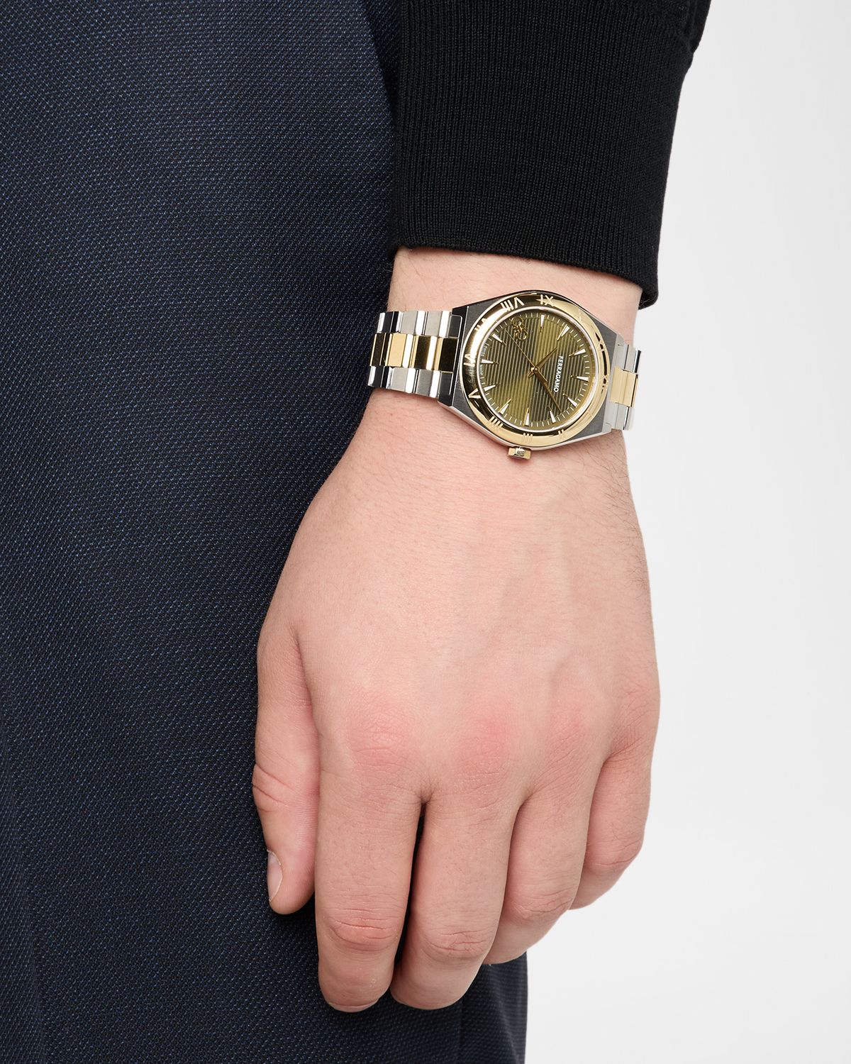 Ferragamo Vega Upper East 40mm Two Tone Bracelet Watch