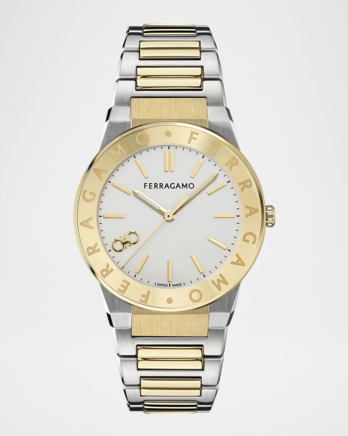 Ferragamo Sapphire Logo 41mm Two Tone Bracelet Watch | Thumbnail 5