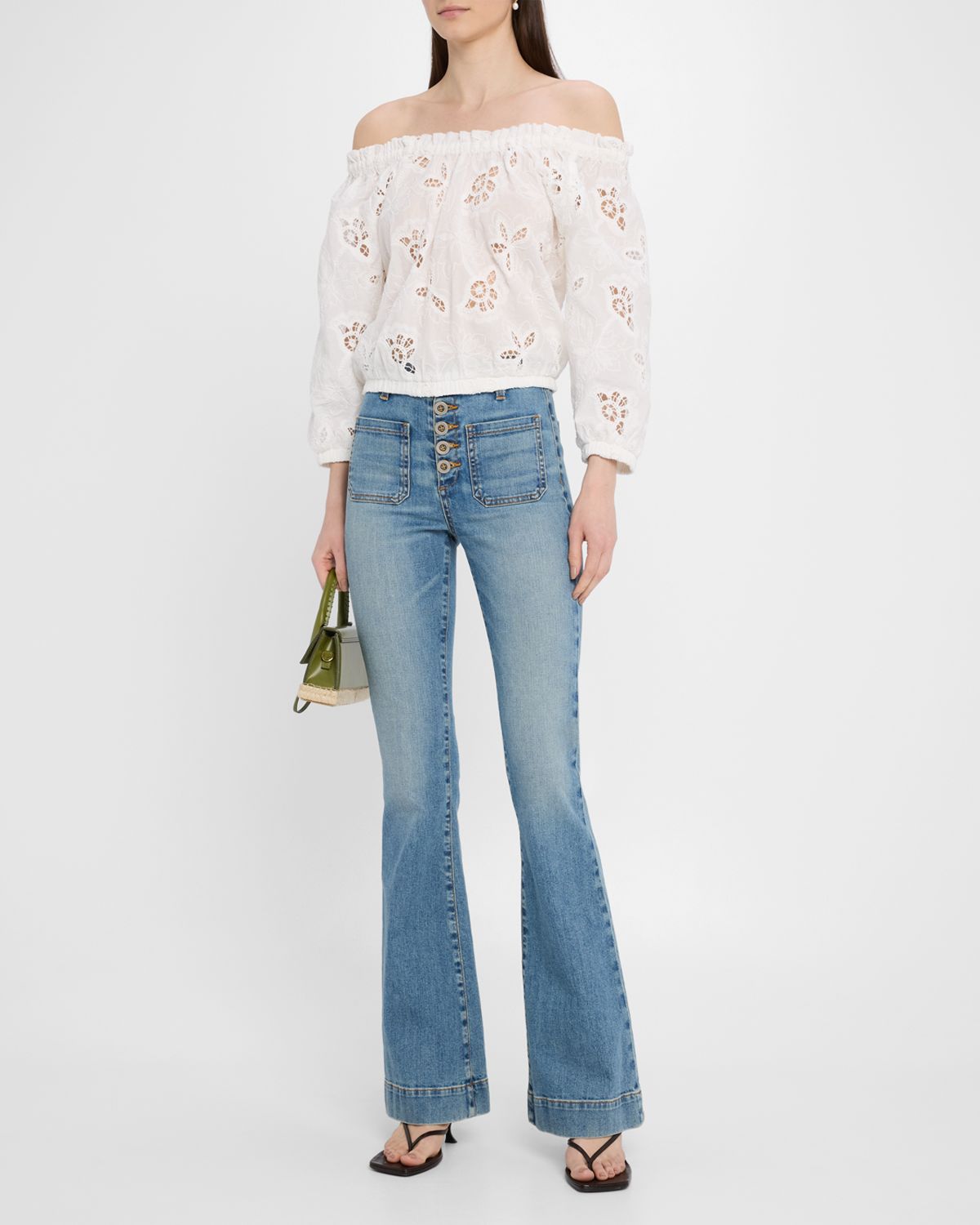 Ramy Brook Cindy High-Rise Flare Jeans