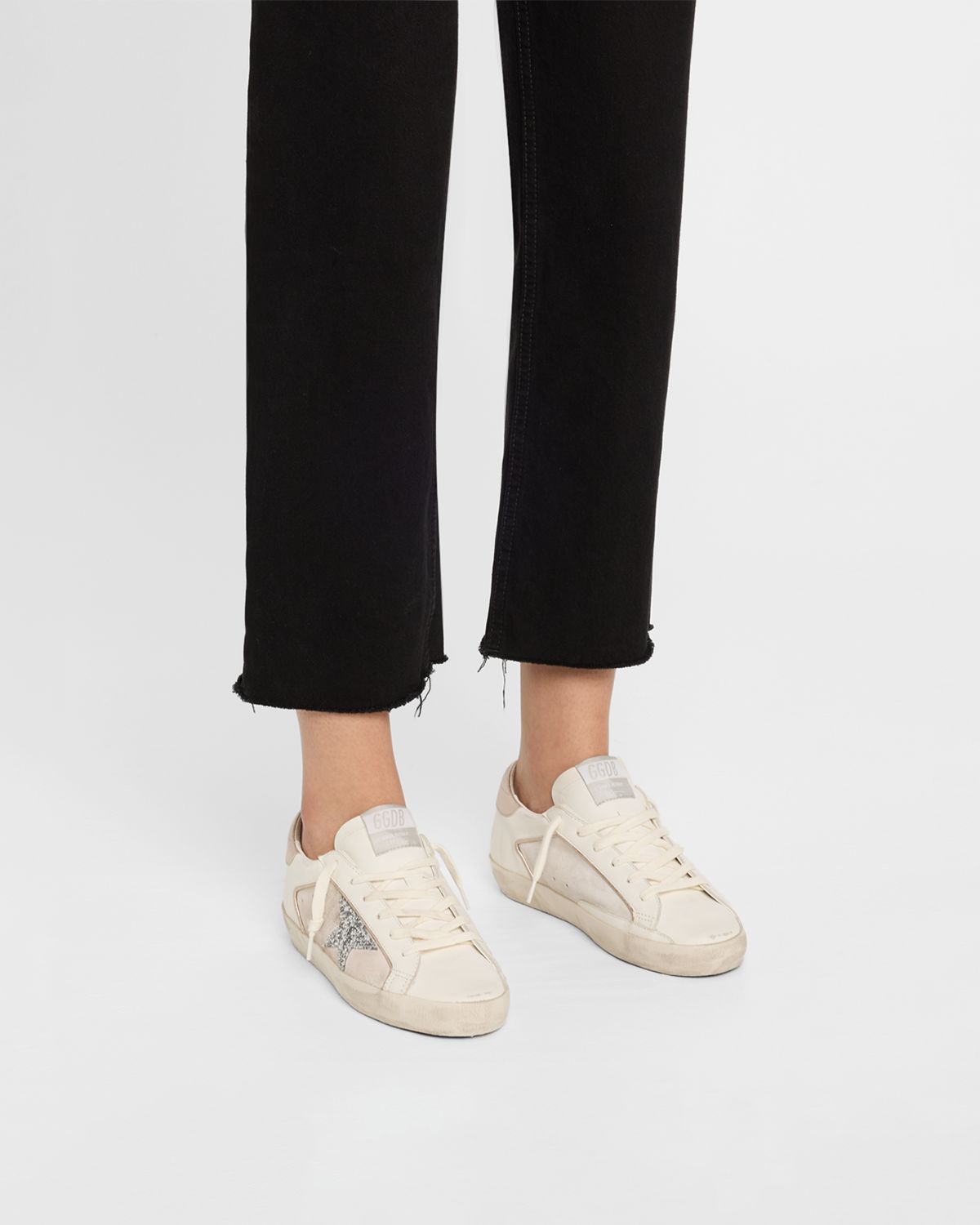Golden Goose Super-Star Glitter-Star Low-Top Sneakers
