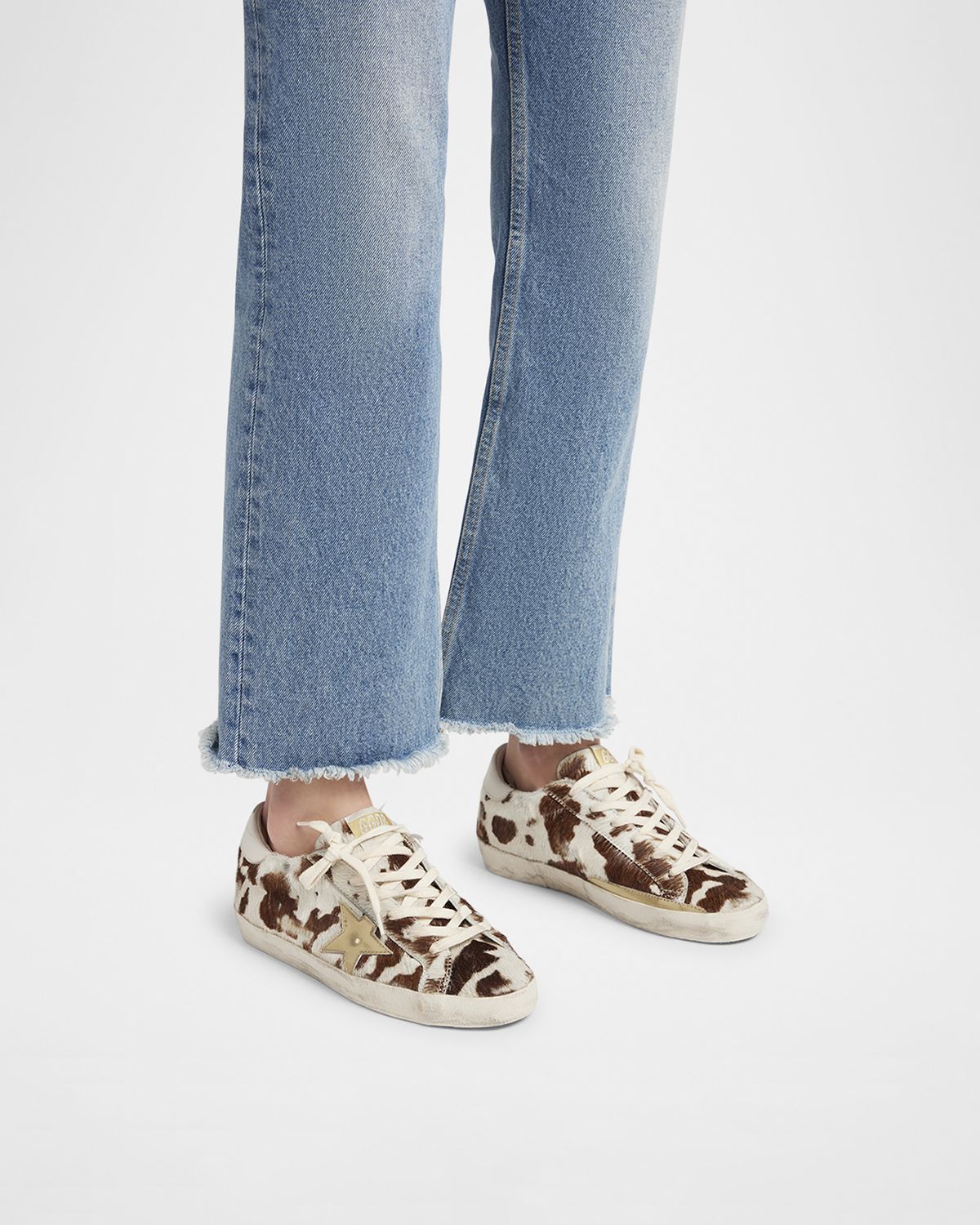 Golden Goose Super-Star Cow Horsy Low-Top Sneakers