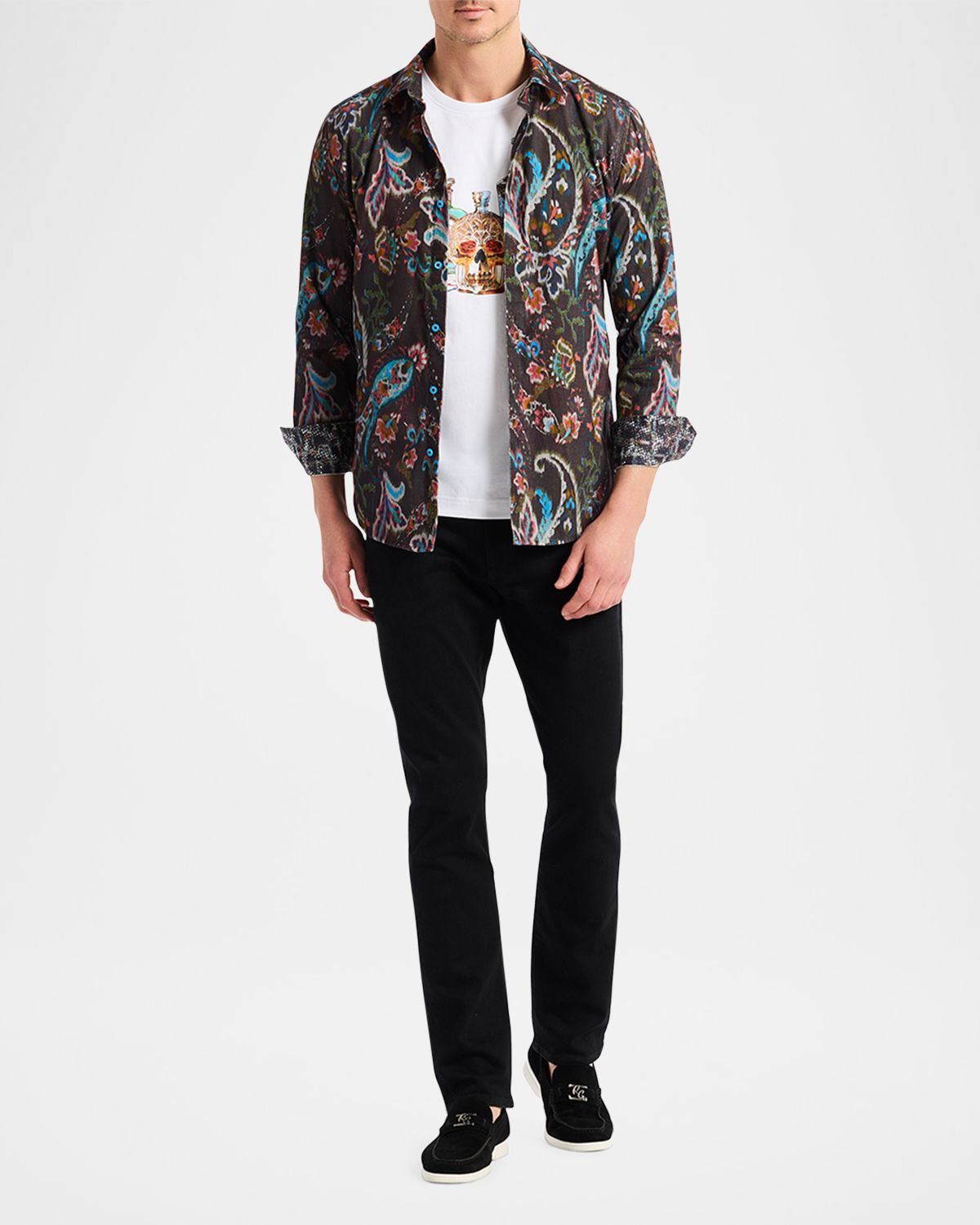 Robert Graham Men 's Montage Large Paisley Sport Shirt