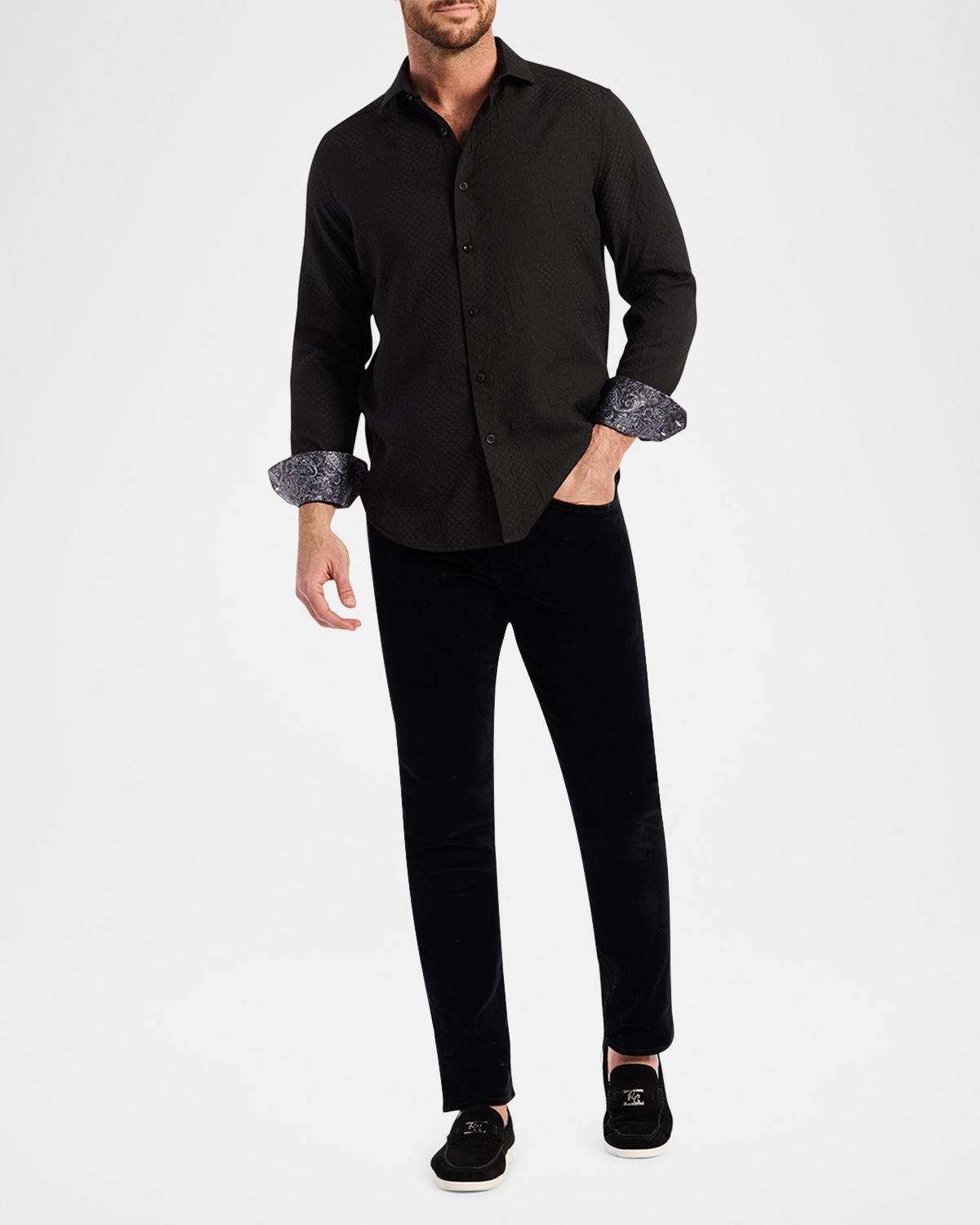 Robert Graham Men 's Devonshire Jacquard Sport Shirt