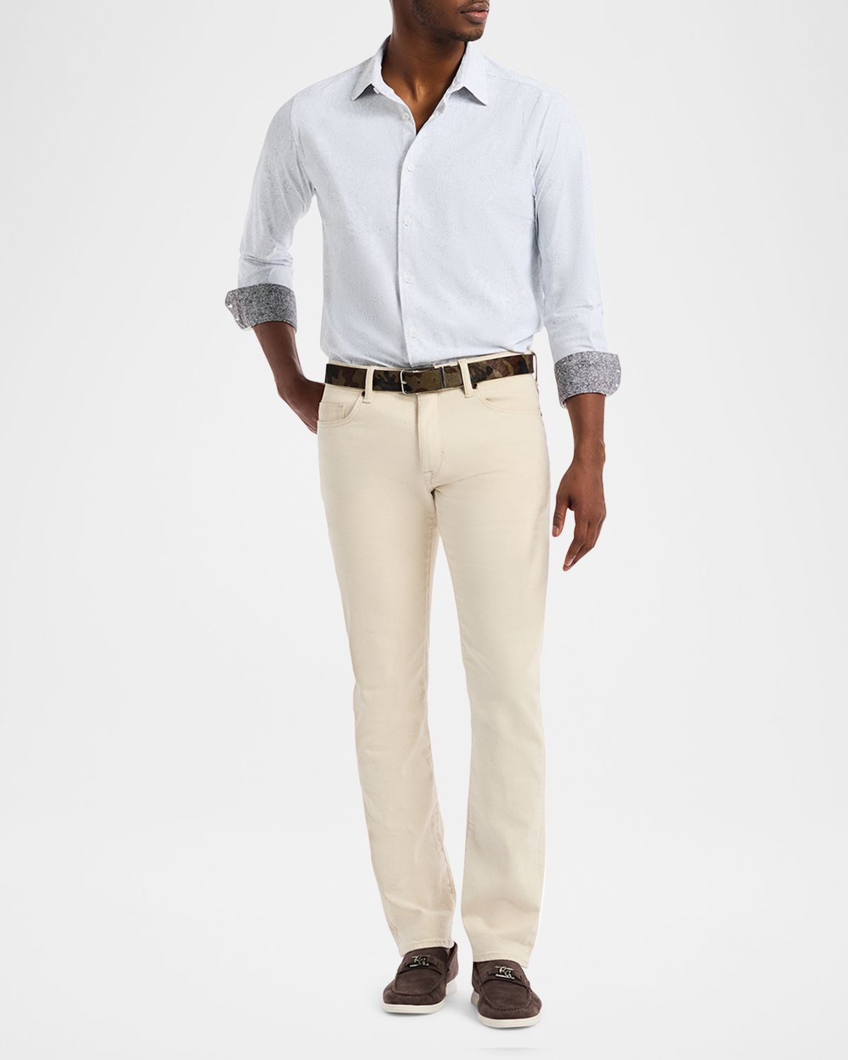 Robert Graham Men 's Thurston Tonal Paisley Knit Button-Down Shirt