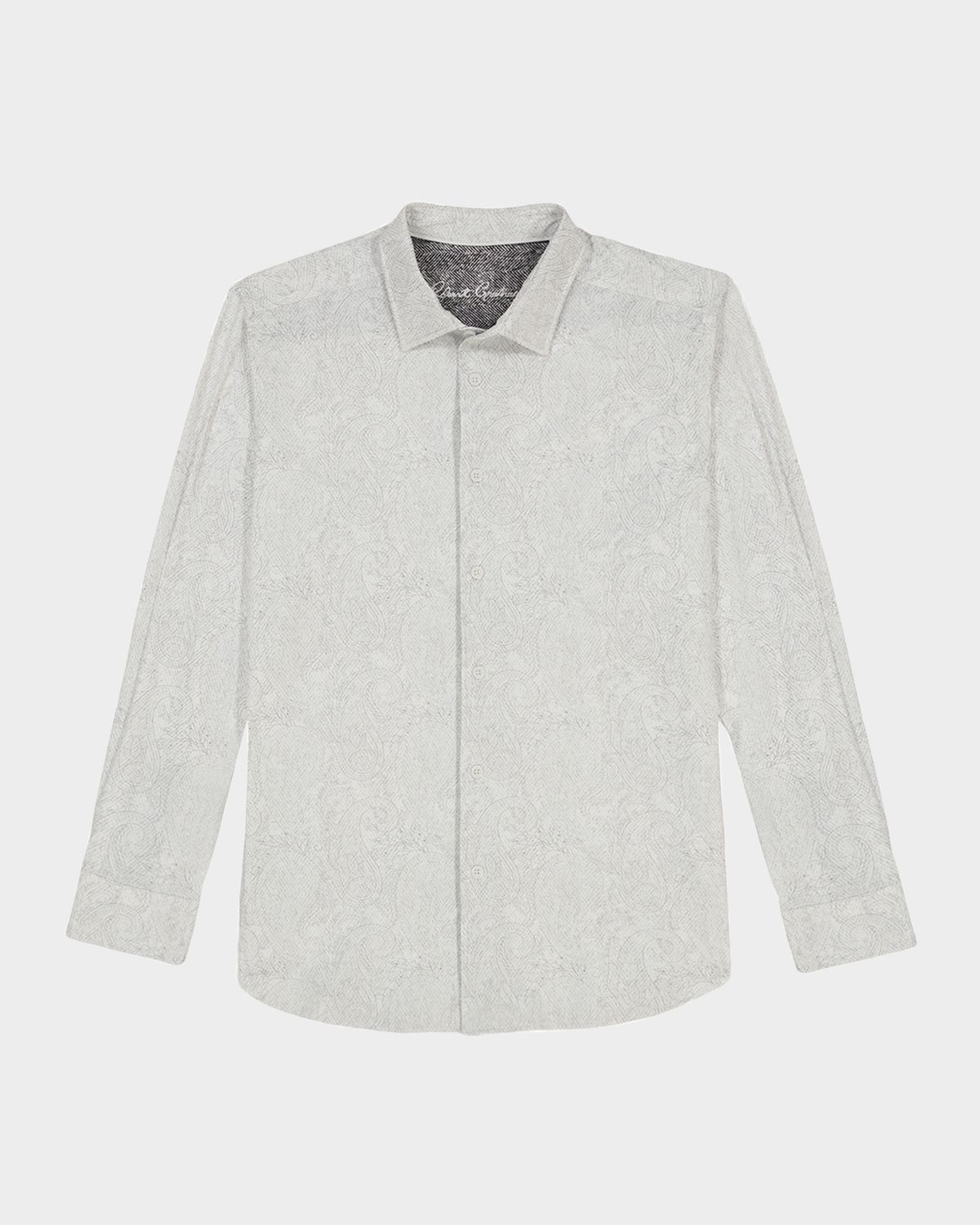 Robert Graham Men 's Thurston Tonal Paisley Knit Button-Down Shirt