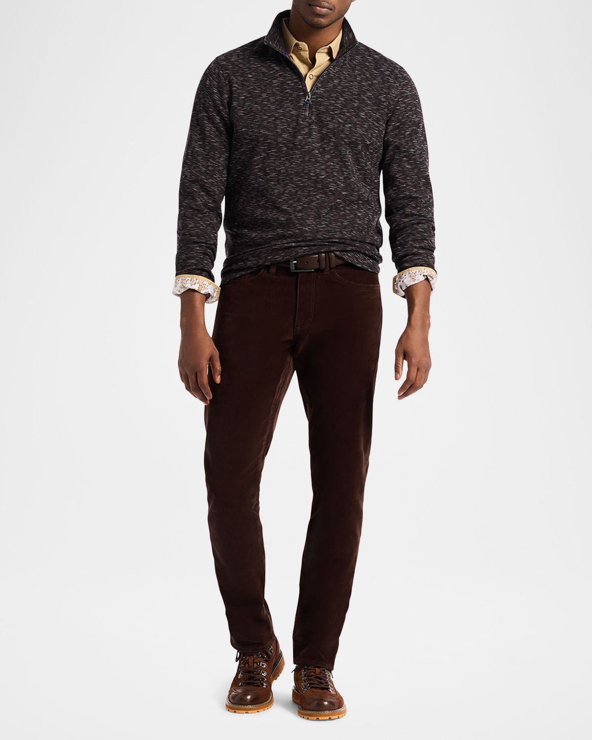 Robert Graham Men 's Matson Heathered Quarter-Zip Sweater