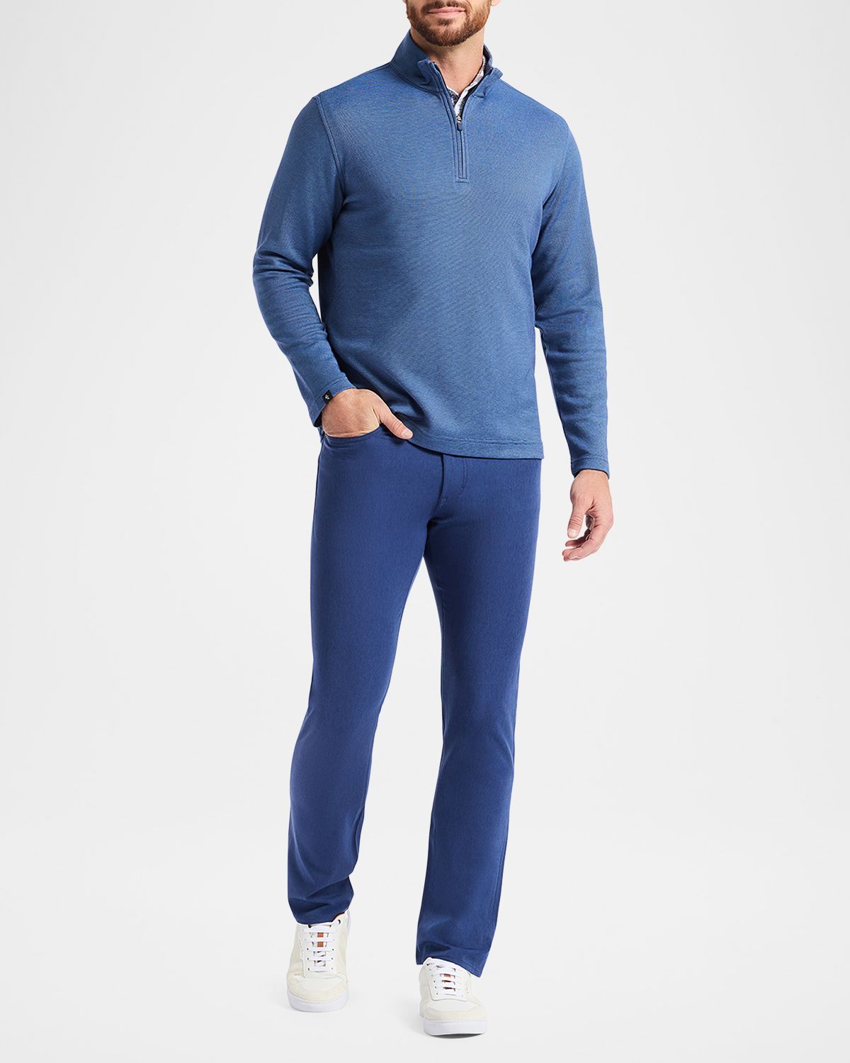 Robert Graham Men 's Troland Stripe Quarter-Zip Sweater